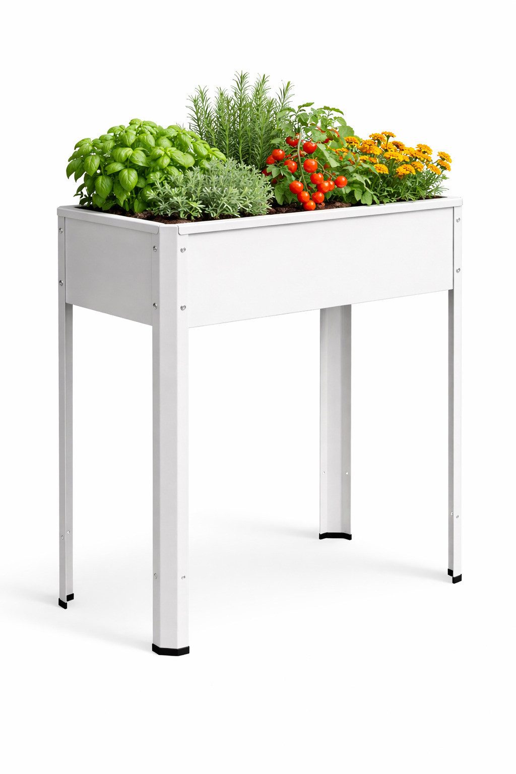 VCM Hochbeet Balora Hochbeet B. 80 x T. 35 x H. 80 cm (Produkt, Montagematerial, einfache Aufbauanleitung), stehender Pflanzkasten für Balkon, Terrasse & Garten