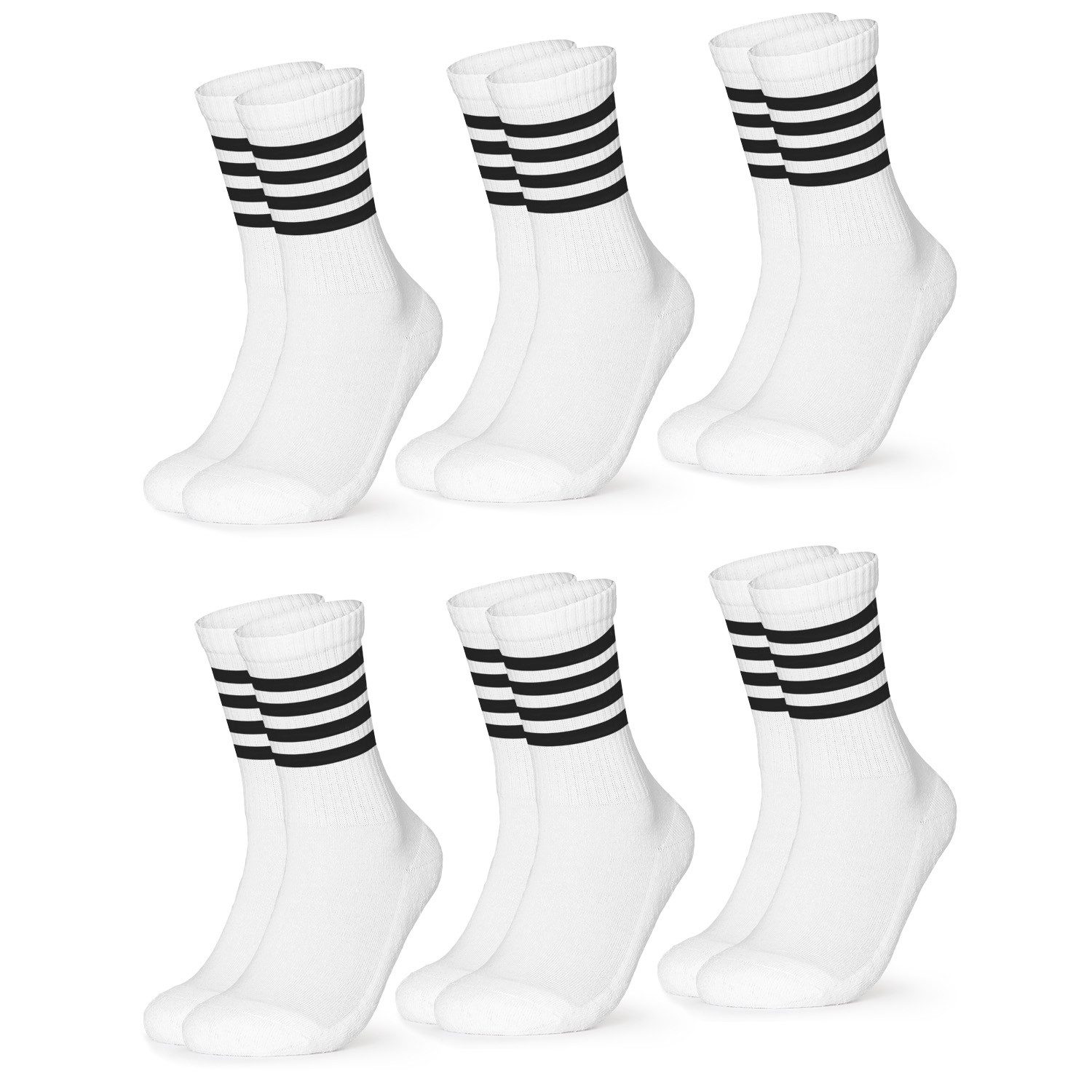 OCCULTO Tennissocken Herren Retro Tennissocken 6er Pack (Modell: Roger) (6- günstig online kaufen