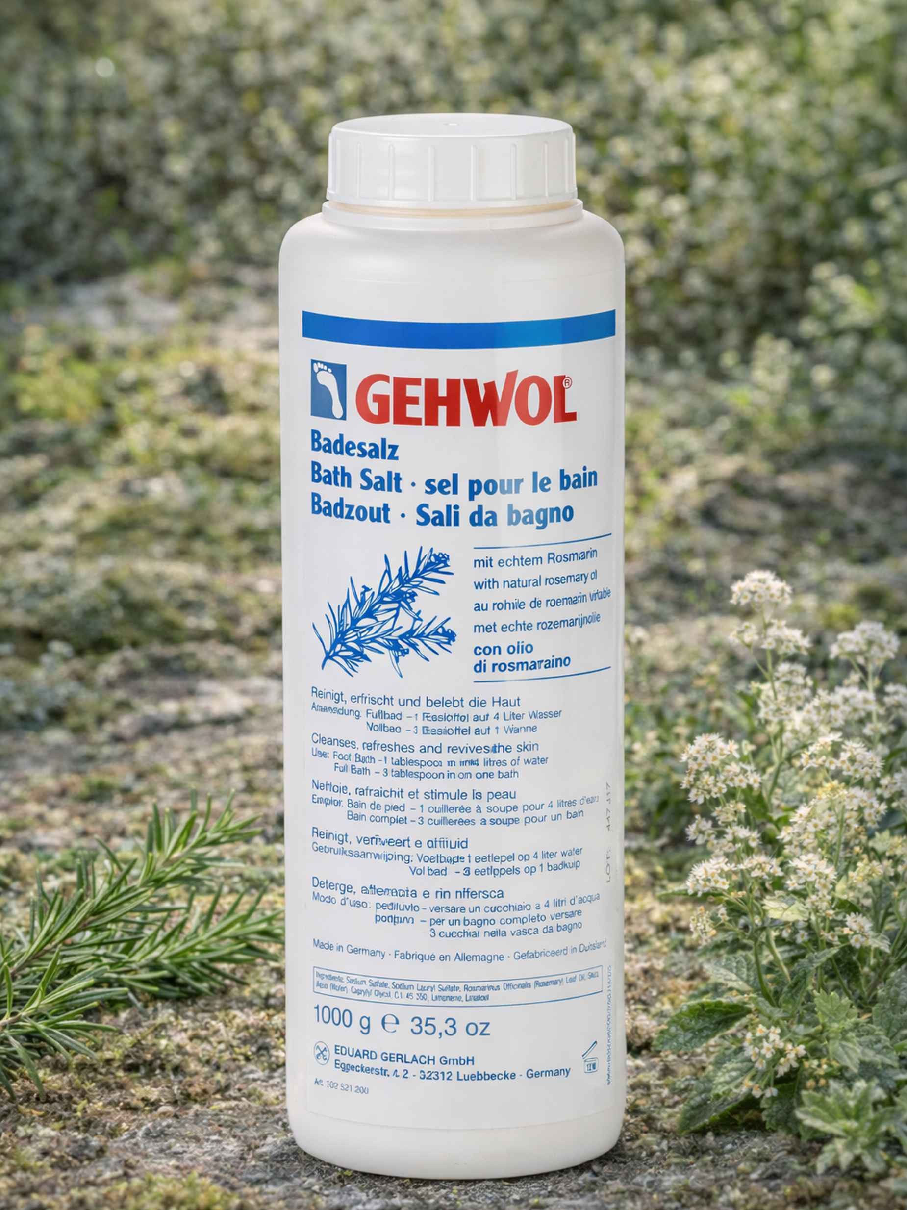 Eduard Gerlach GmbH Fußbädersalz Gehwol Badesalz mit Rosmarinöl 1000 g Packung