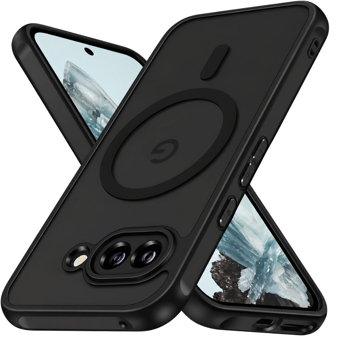 SmartUP Smartphone-Hülle für Google Pixel 9A MagSafe Case Handyhülle Smart Cover Magnet Silikon 6,3, MagSafe-Technologie, integrierter Kameraschutz