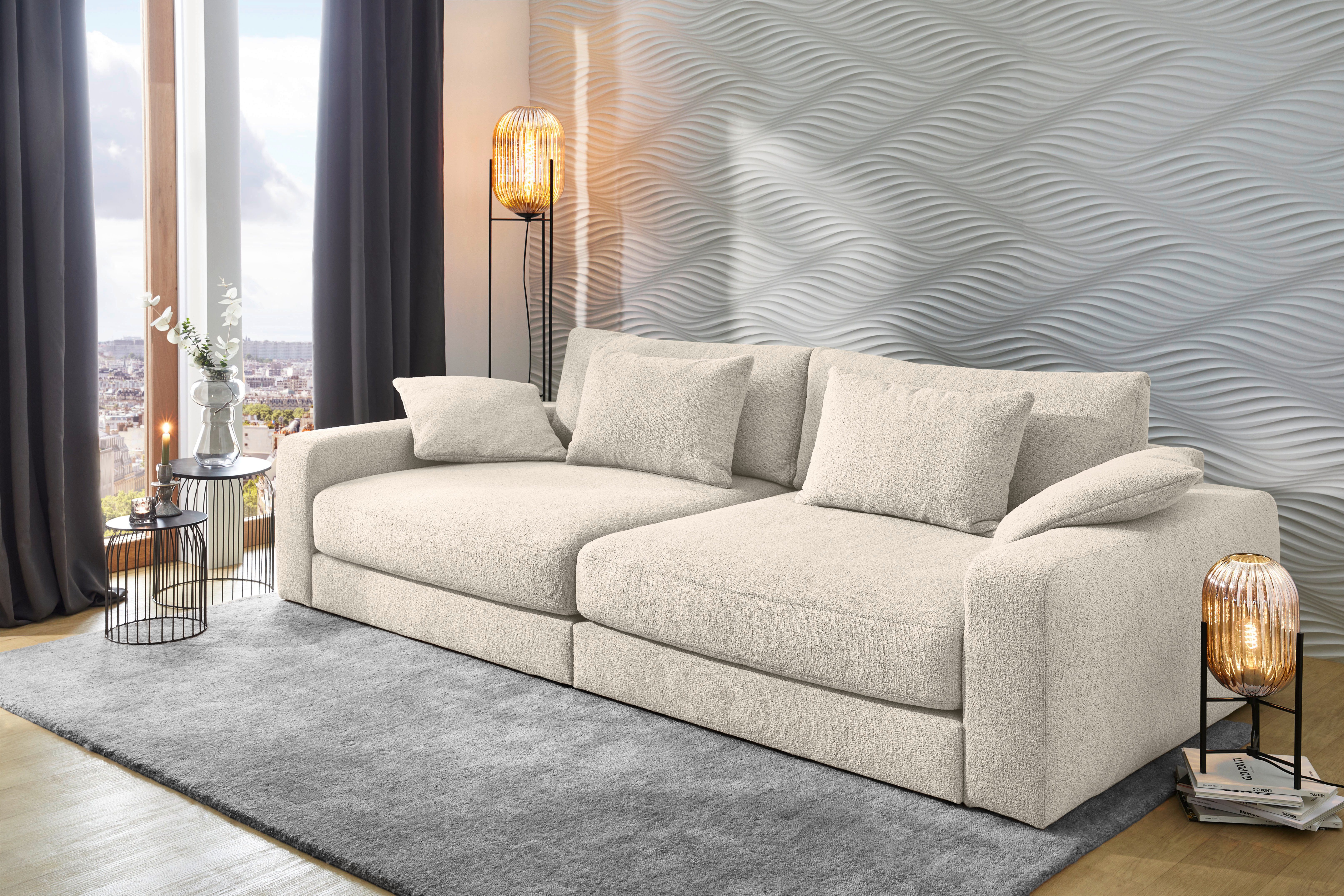 Jockenhöfer Gruppe Big-Sofa Milano XXL, B: 290 cm, Megasofa, Loungesofa, mit Zierkissen, Relaxfläche 120x240 cm, Federkern