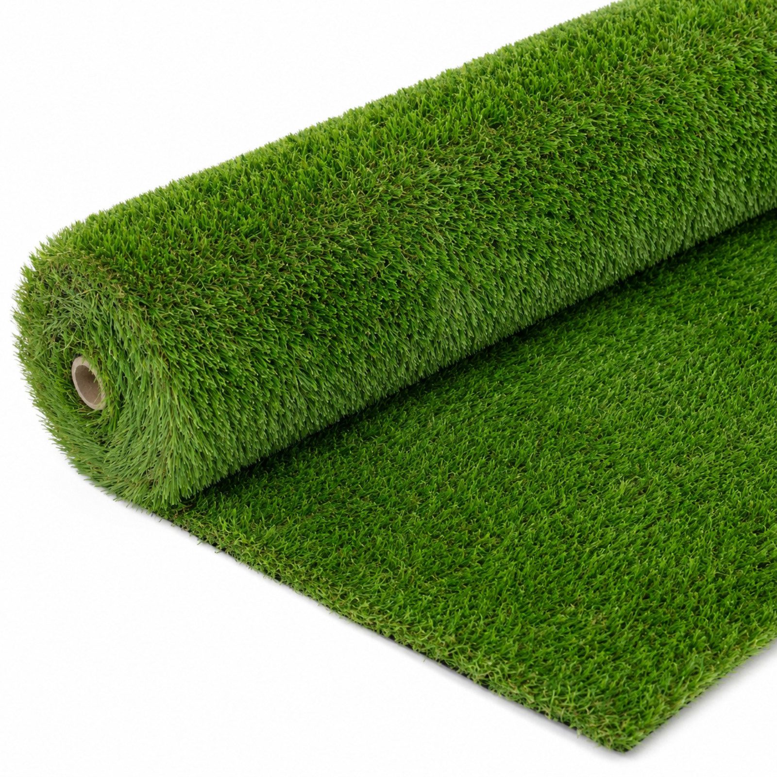 HAGO Kunstrasen Kunstrasen Rasenteppich Kunstgras Rasenfläche Gartenrasen 2m, Höhe: 35 mm, Wetterfest, zuschneidbar, angenehm weich, 4-Farben-Optik