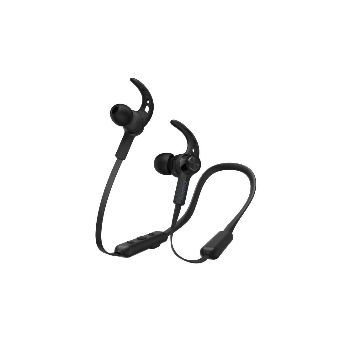 Hama Bluetooth Kopfhörer "Freedom Neck II" (In-Ear, Mikrofon, Ear-Hook) Sport-Kopfhörer (Google Assistant, Siri)