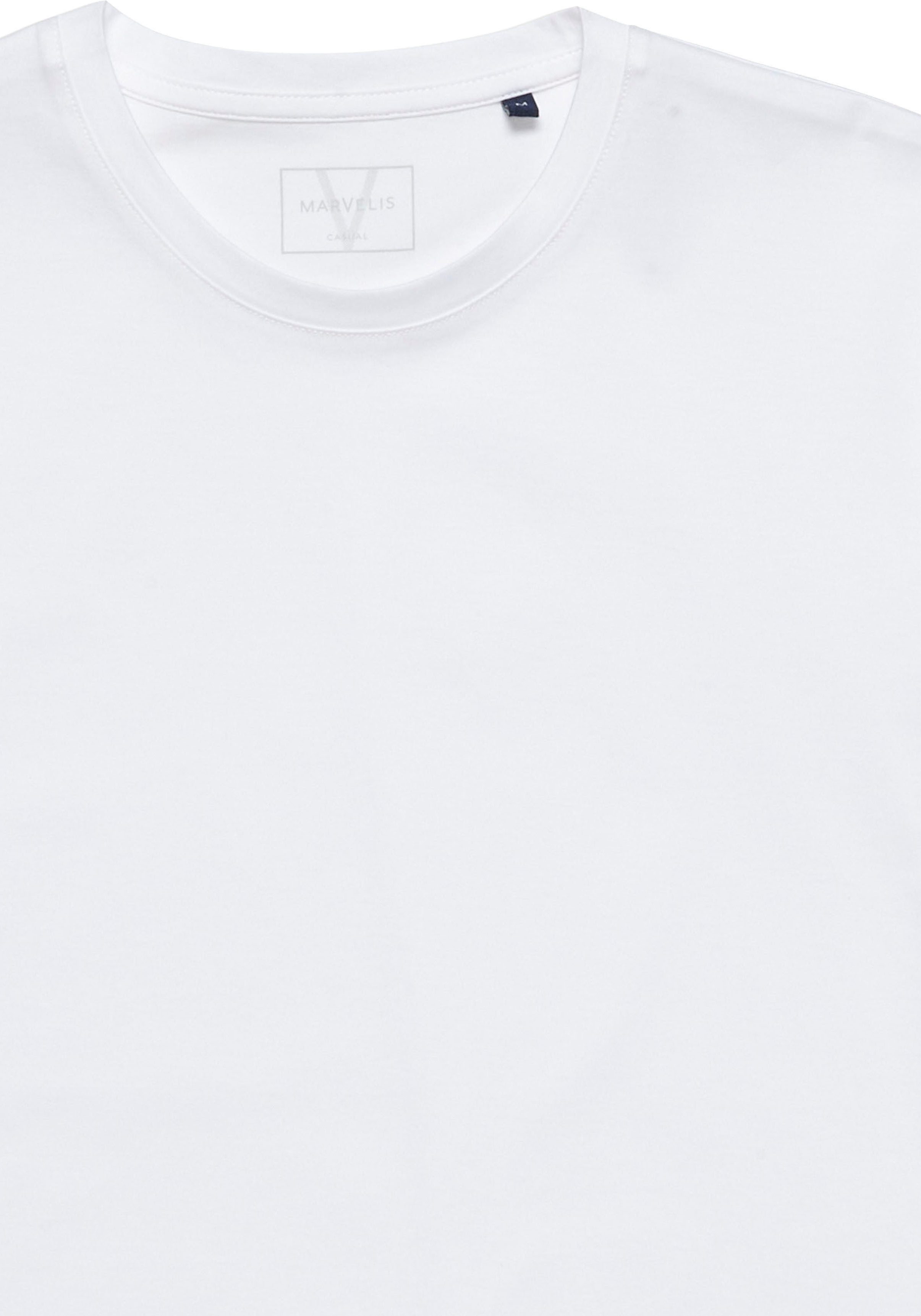 MARVELIS T-Shirt aus Baumwolle, Rundhals, casual fit