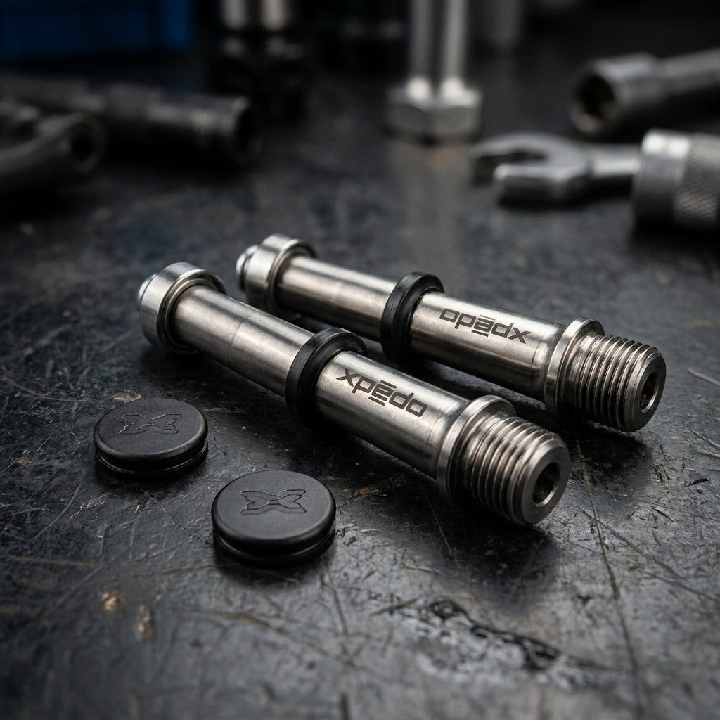 Xpedo Fahrradpedale Xpedo Rebuilt Kit für Road XRF-06T 2 Kappen 2 Titanachsen