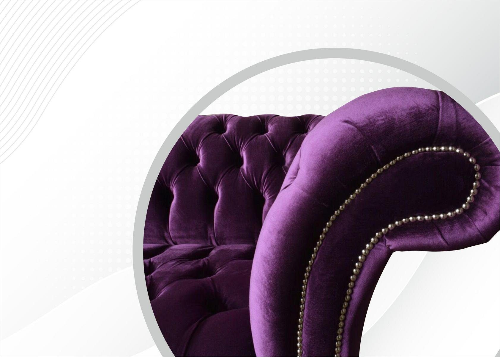 luxus Made Design, Chesterfield Europe Couch Dreisitzer moderne in Chesterfield-Sofa JVmoebel Violeter