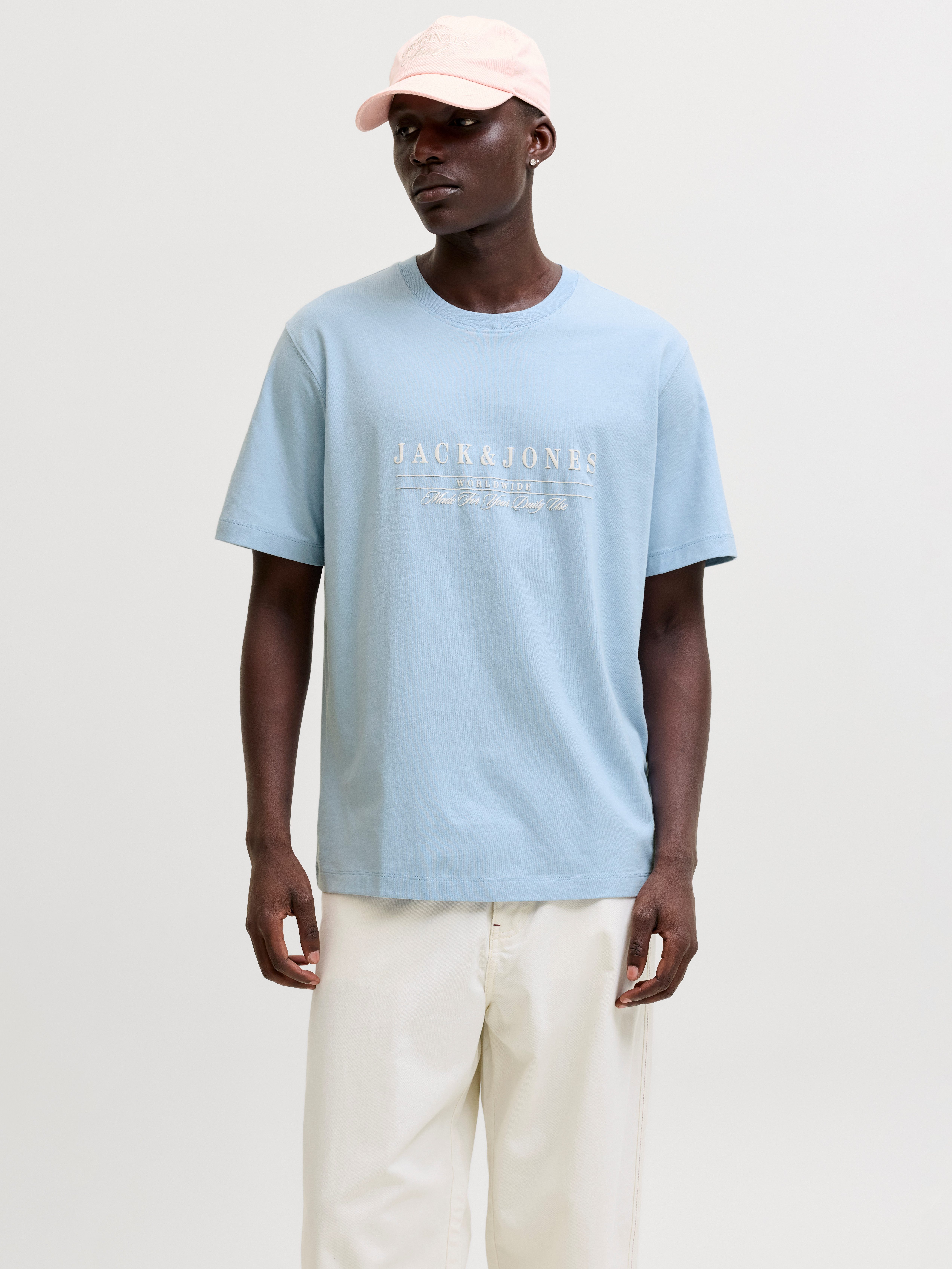 Jack & Jones T-Shirt JORSAVONA BRANDING TEE SS CN STYD SS26 Baumwolle, relaxed fit