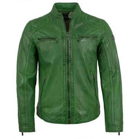 Jilani Lederjacke Flash-2 Echtleder Herren Lederjacke Lammnappa grün