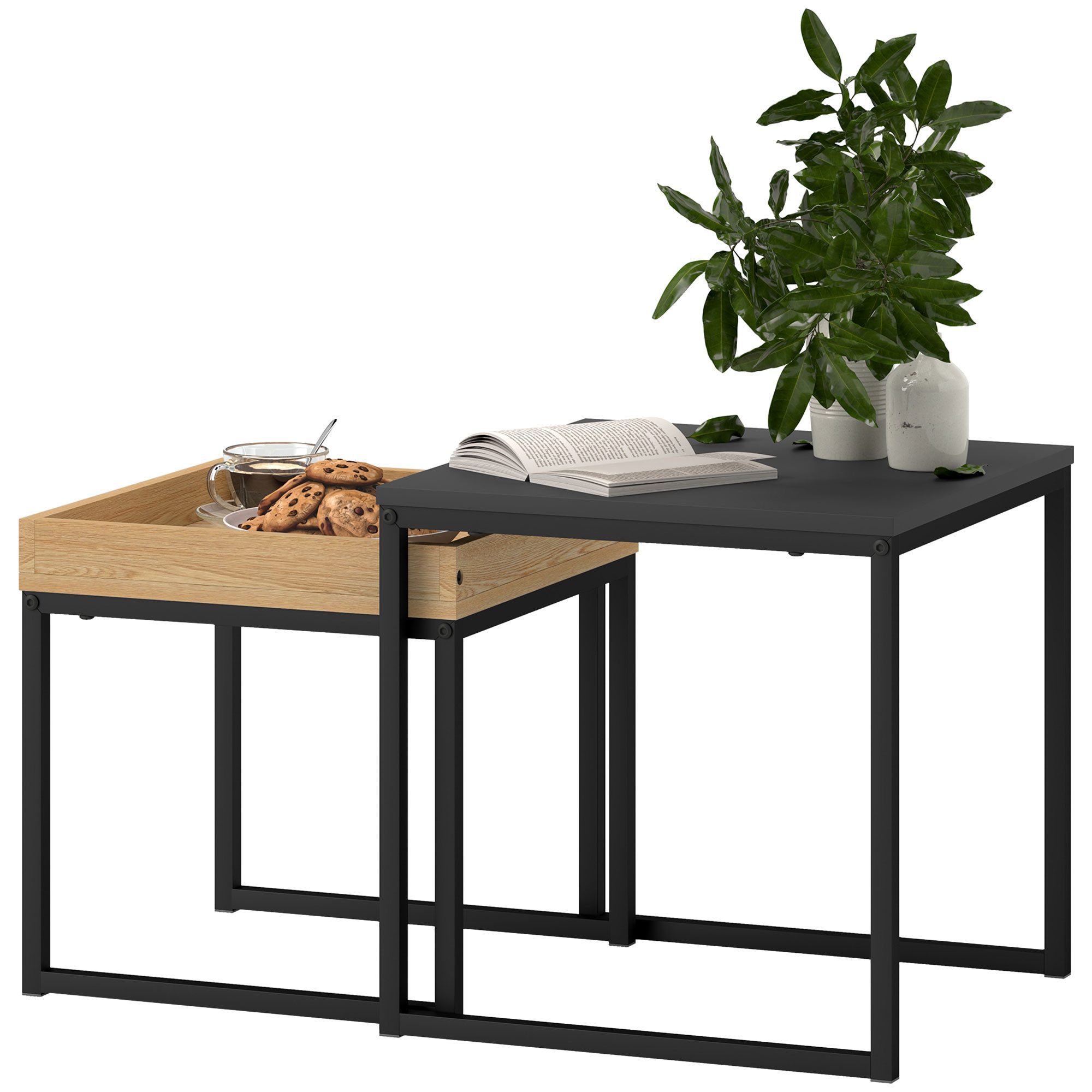 furnicato Couchtisch Moderner Couchtisch, 2er-Set Sofatisch, günstig online kaufen