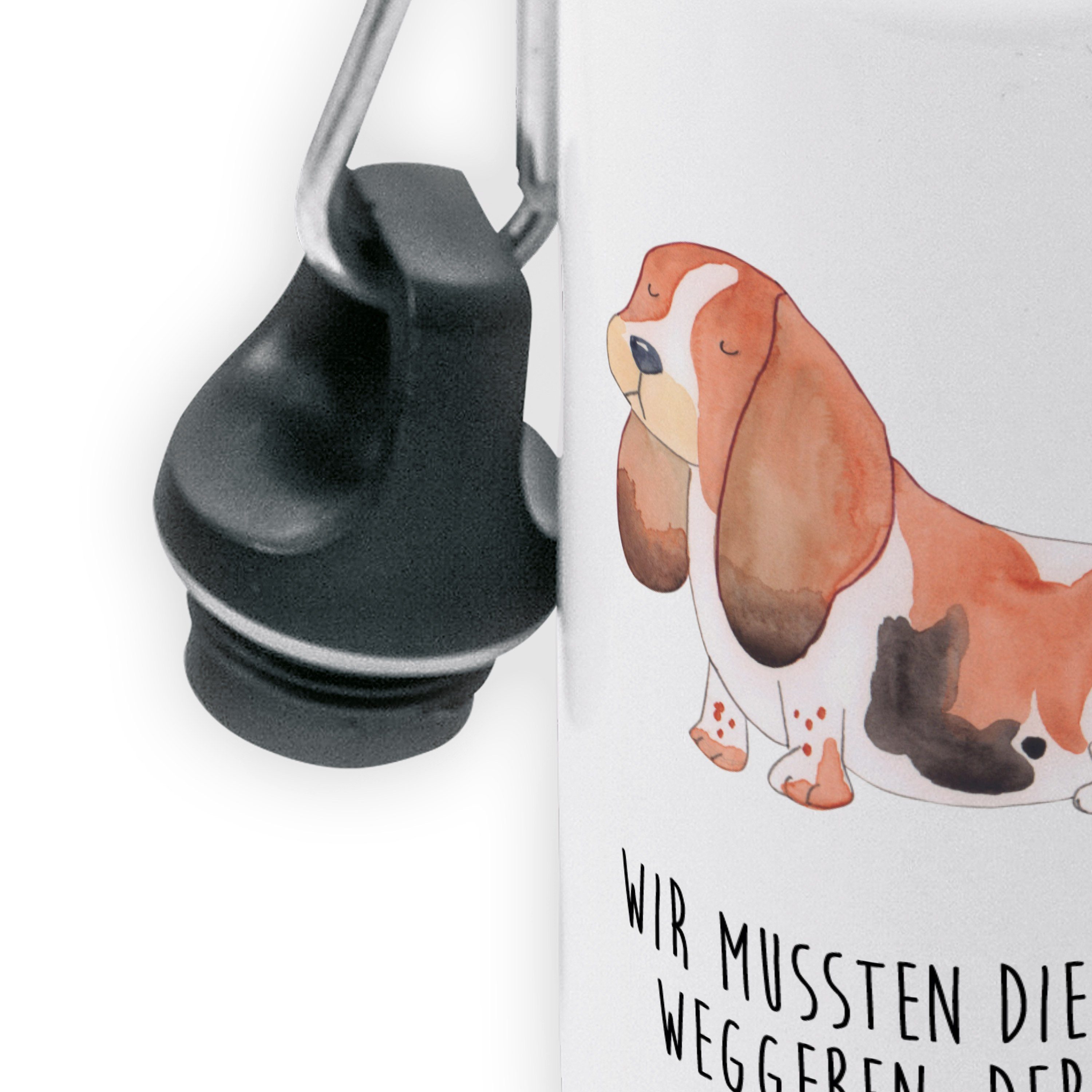 Kinderflasche, Weiß Geschenk, & Panda Hund Trinkflasche - Sprüche, Mr. - Kinder Mrs. Hound Basset