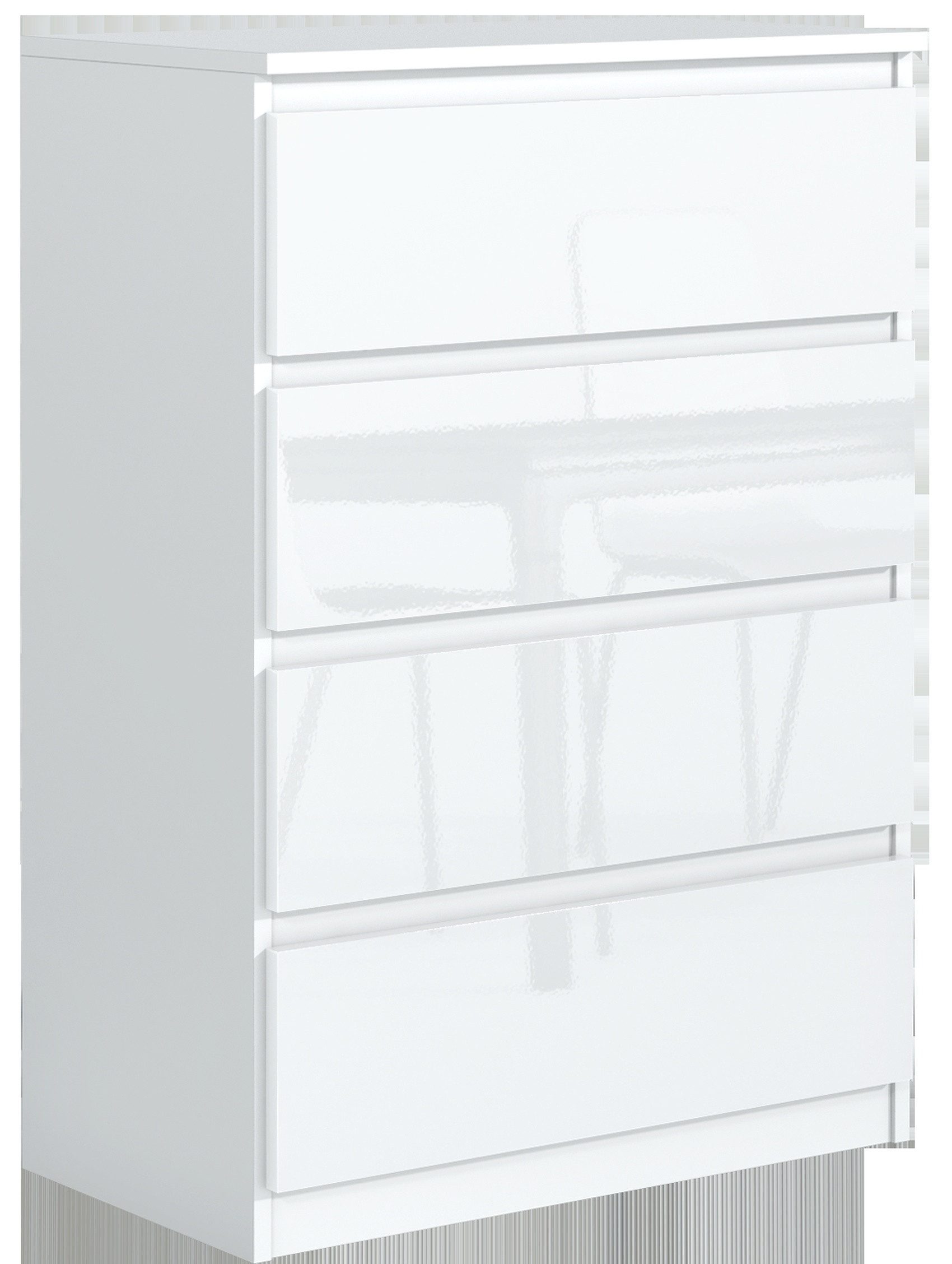 Raumhirsch Furniture Kommode, Sideboard, Kommode für das Schlafzimmer - Wohnzimmer (Maße: 70 × 39 × 102 cm, 4 Schubladen, Rollenschienen), viele Farbvarianten - Hochwertig & stabil
