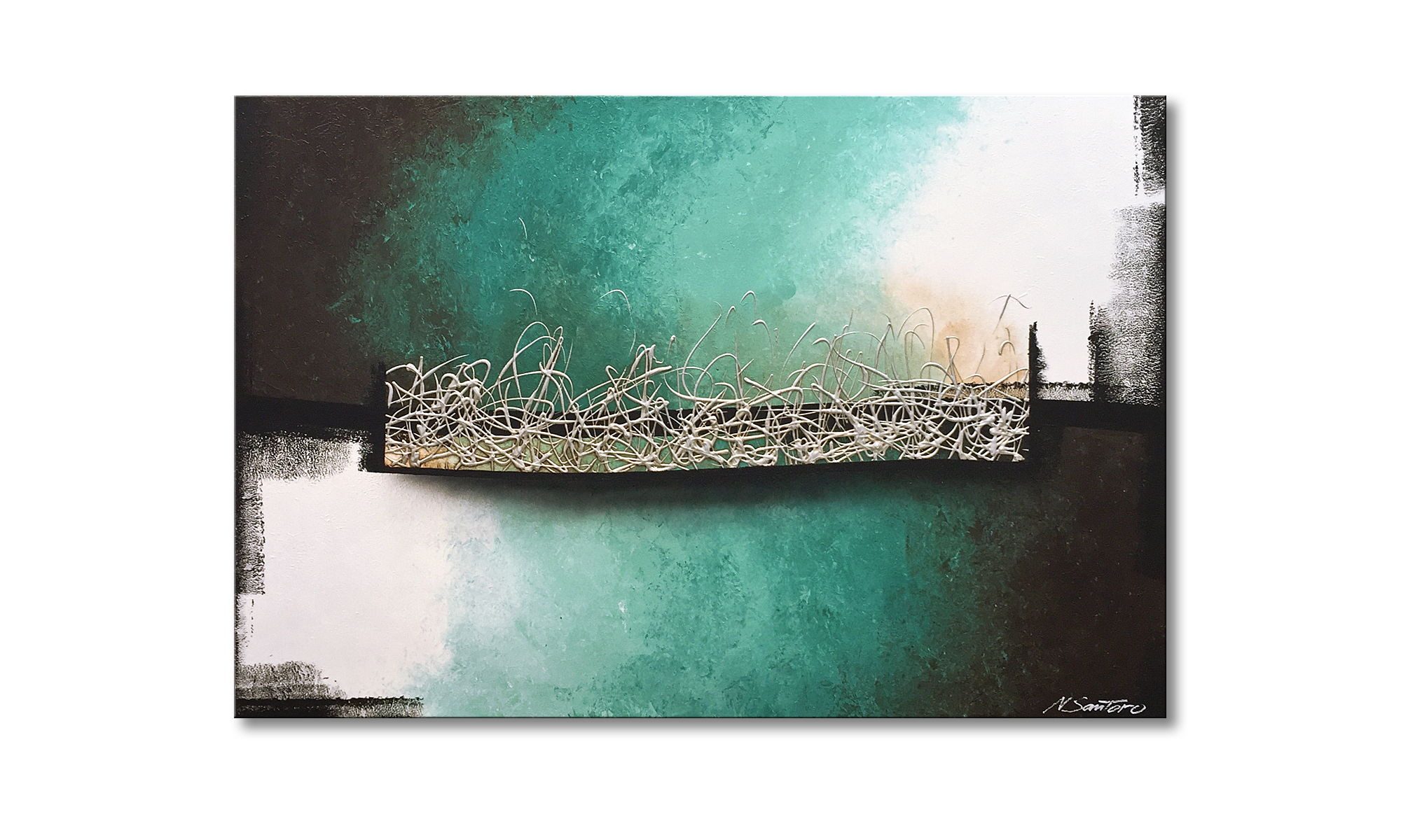 WandbilderXXL Gemälde Aboiled Silver 120 x 80 cm, Abstraktes Gemälde, handgemaltes Unikat
