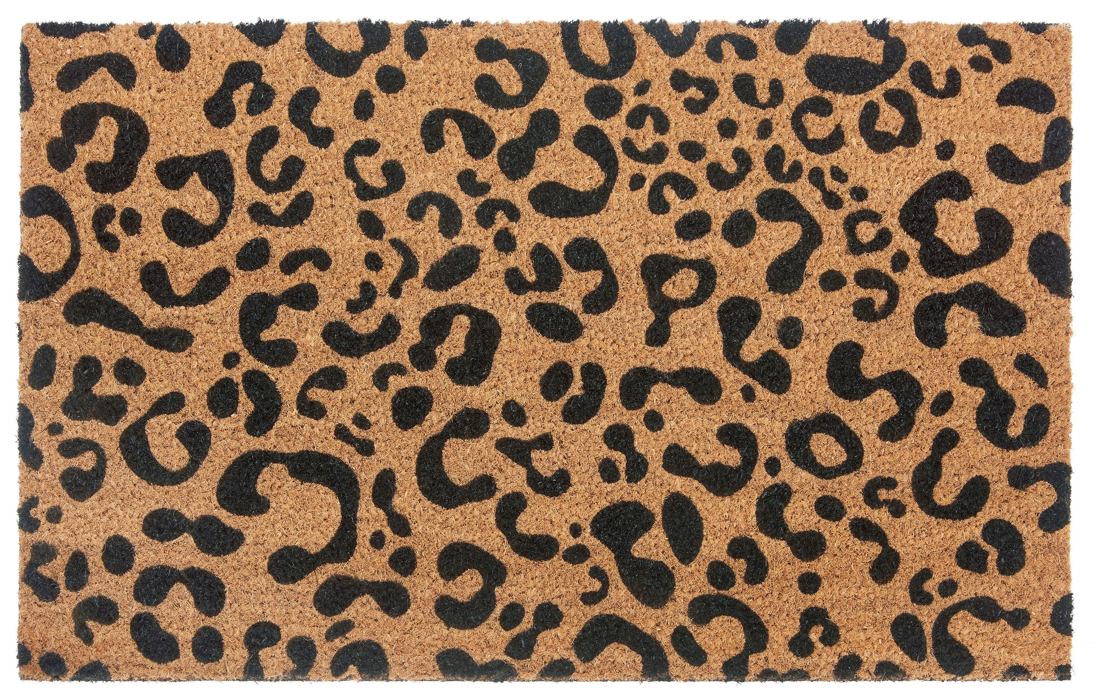 Fußmatte Mix Mats Kokos Leopard Look, HANSE Home, rechteckig, Höhe: 15 mm,  Kokos, Schmutzfangmatte, Outdoor, Rutschfest, Innen, Kokosmatte, Flur