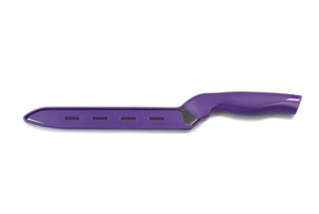 TUPPERWARE Allzweckmesser Universal-Serie lila Messer Brotmesser + SPÜLTUCH