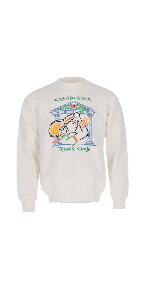 Rundhalspullover Casablanca Sweatshirt mit buntem Logoprint
