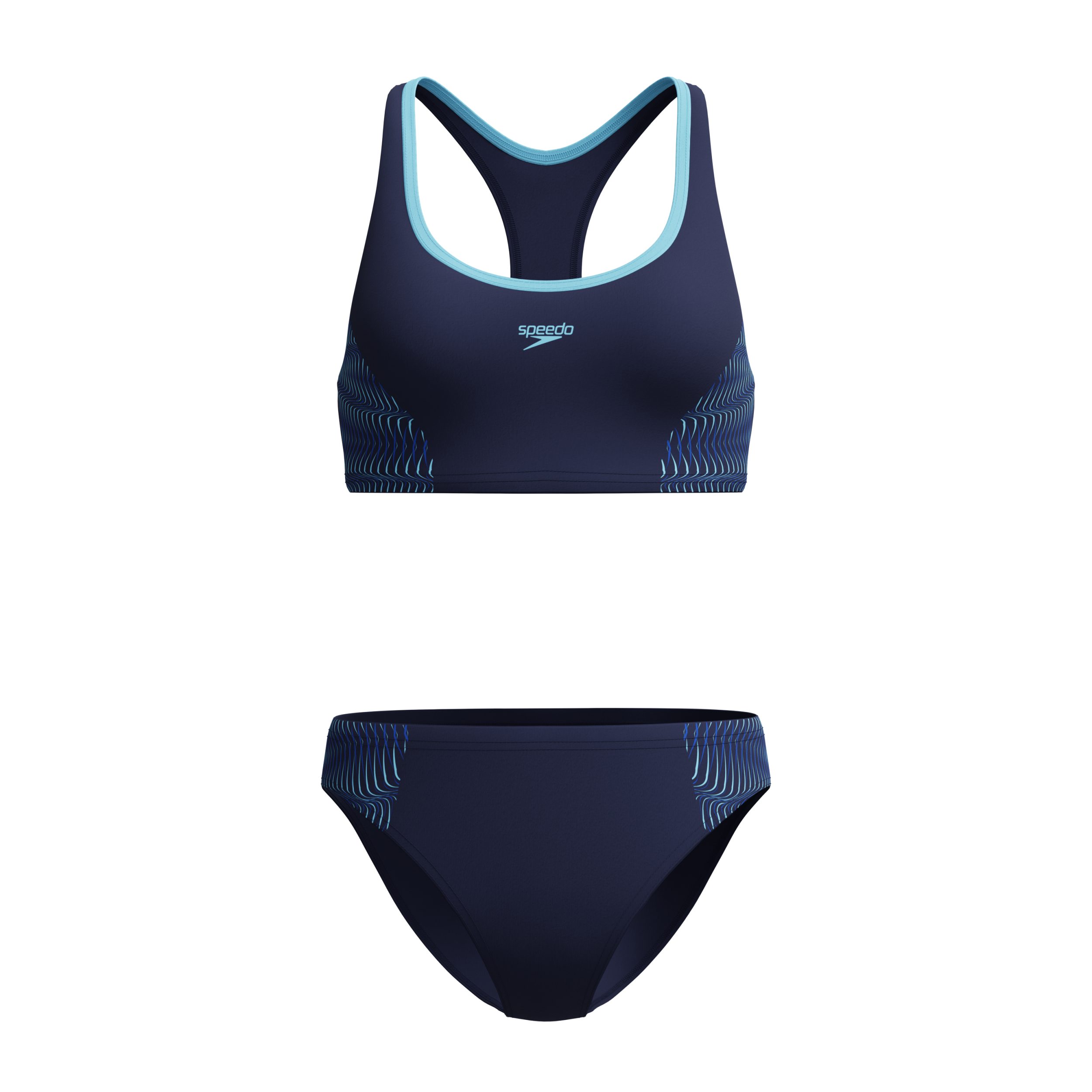 Speedo Bustier-Bikini PLACEMENT RACERBACK 2PC NVY/LtBLU