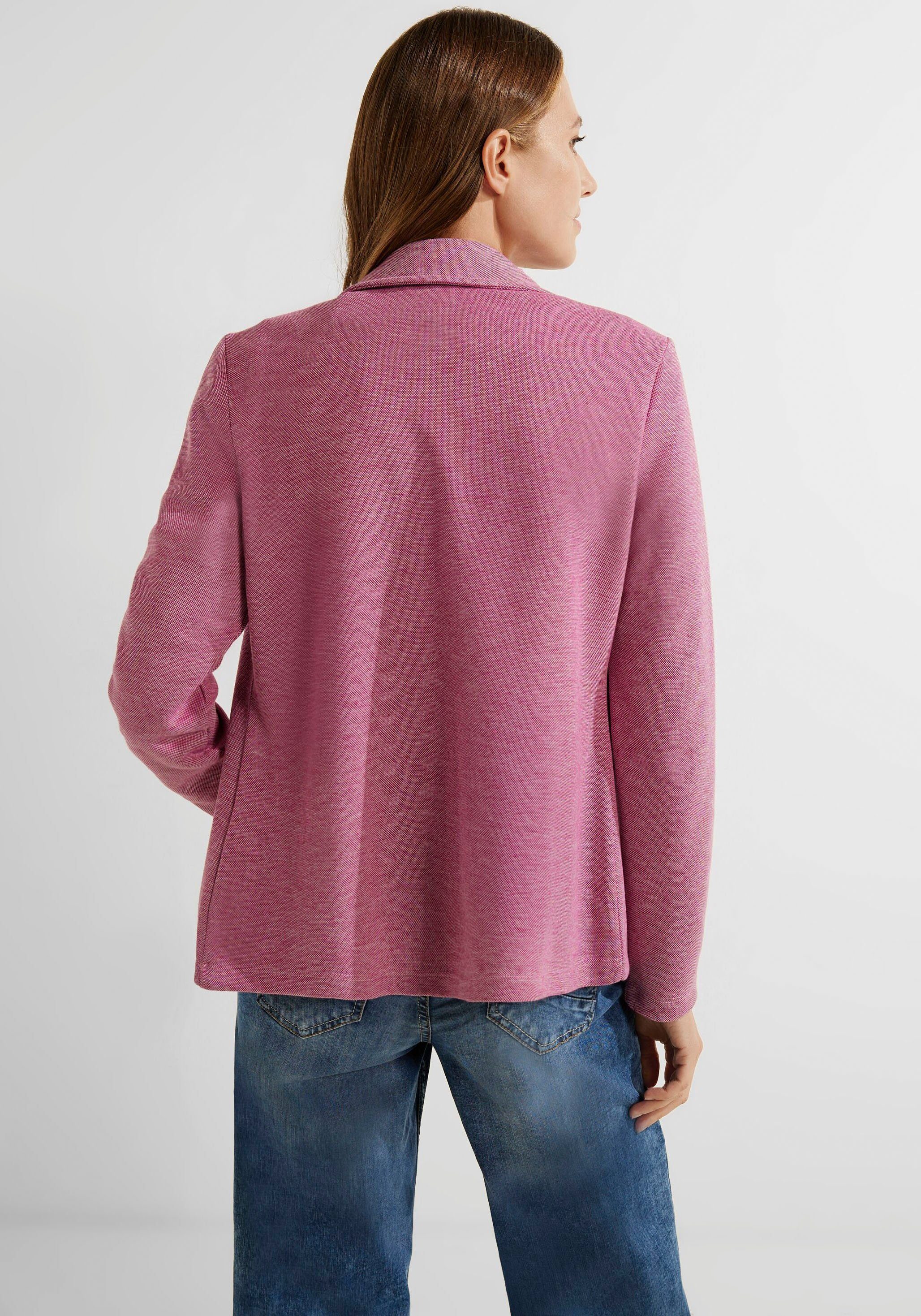 mit Cecil pink cool Saum abgerundetem Sweatblazer