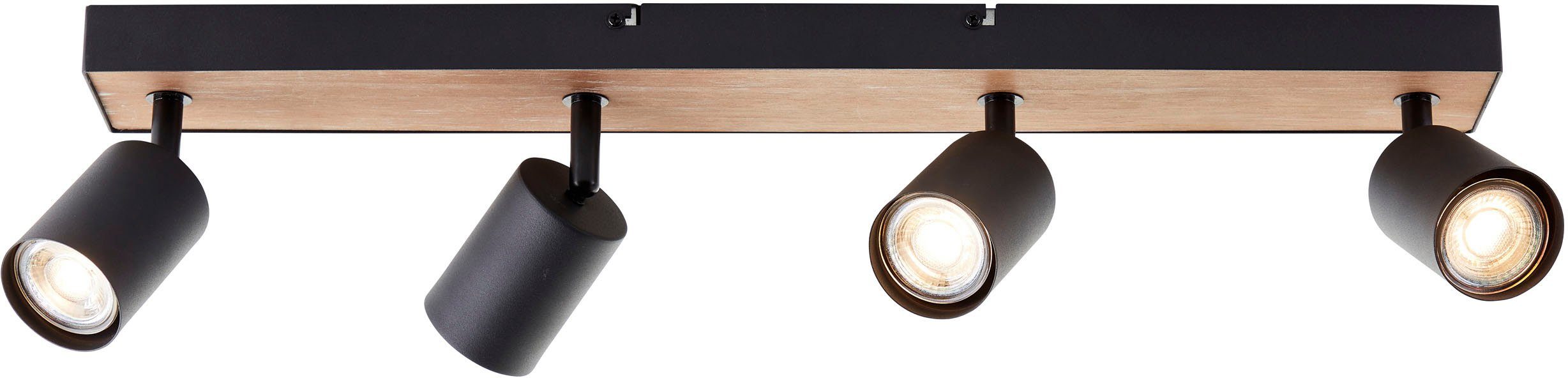 Brilliant Deckenstrahler Jello Wood, LED wechselbar, Warmweiß, Spotbalken s günstig online kaufen