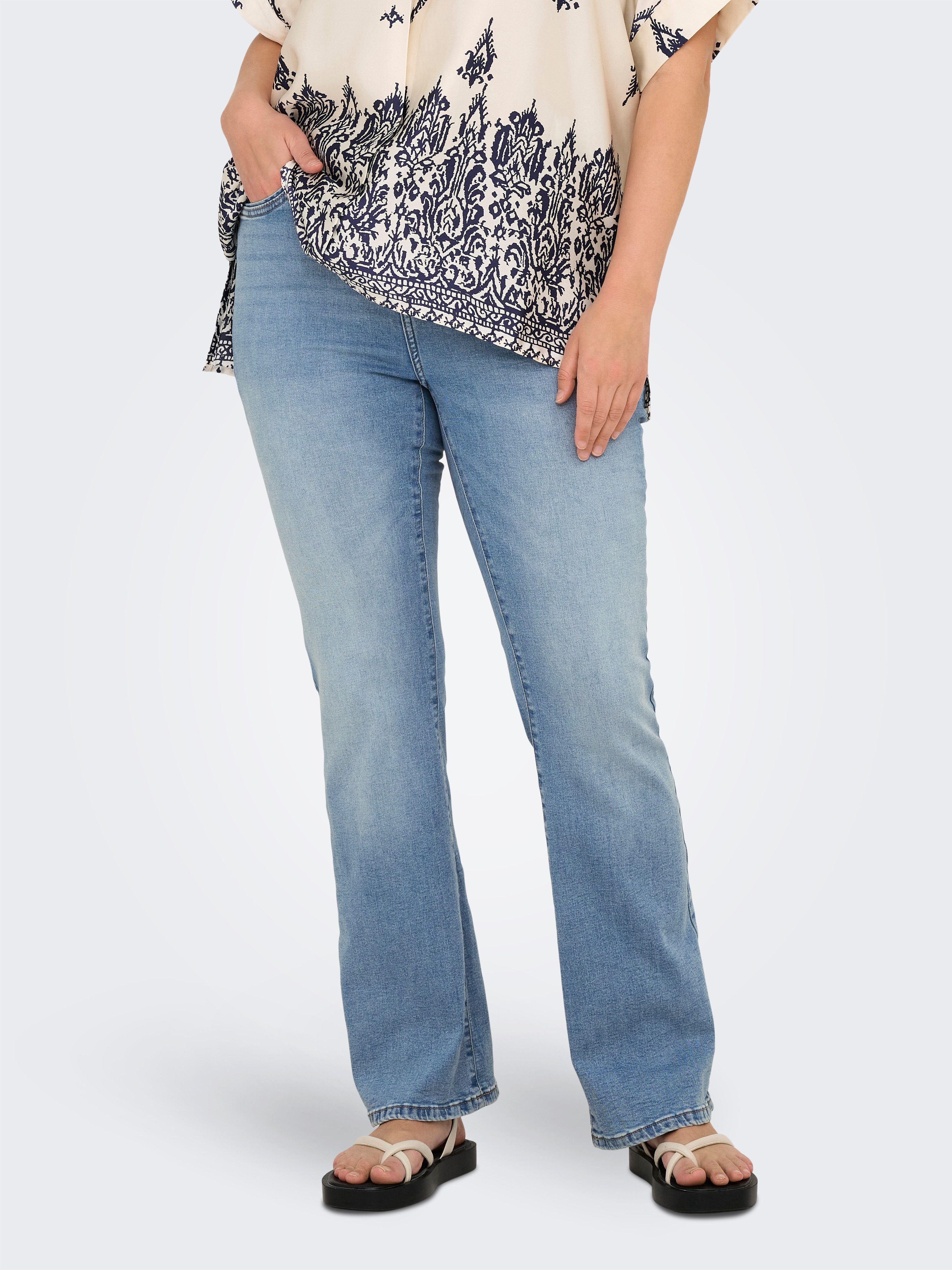 ONLY CARMAKOMA Bootcut-Jeans CARSALLY HW SK FLARED DNM BJ759