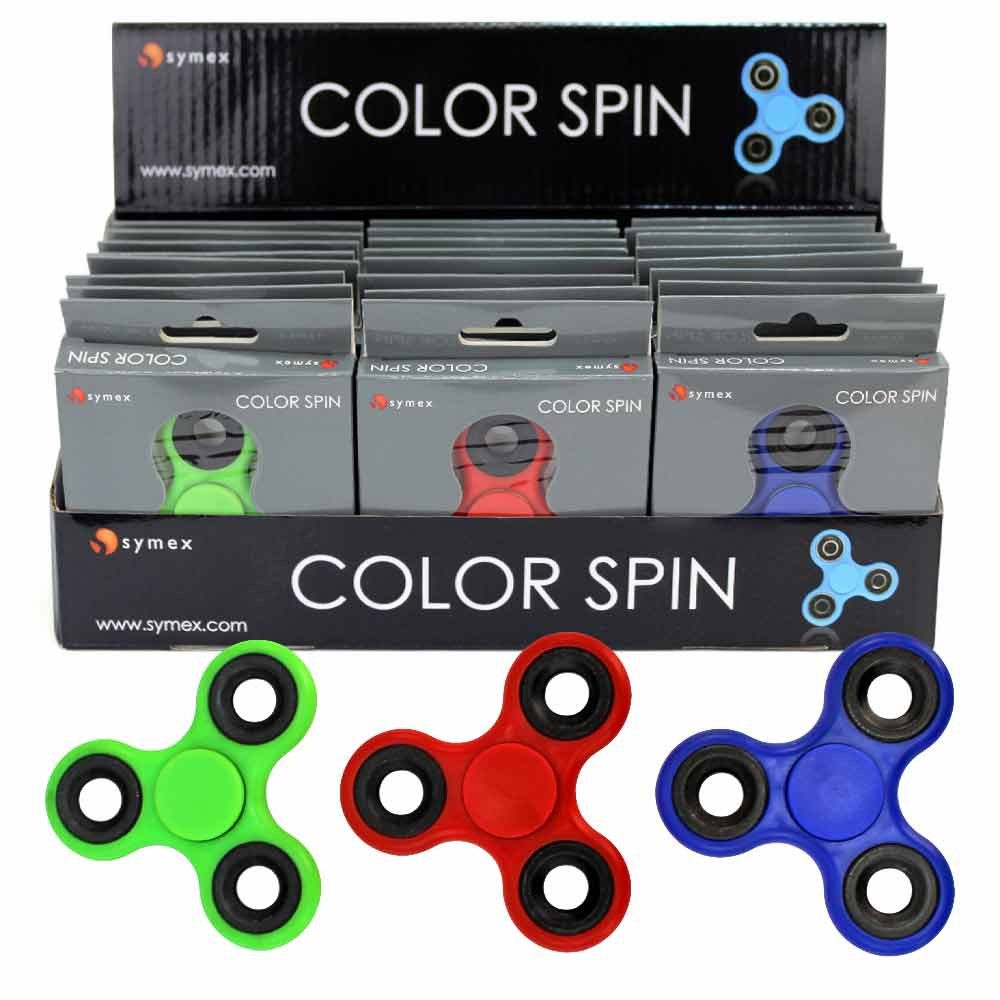 BEMIRO Fidget Spinner 24 Stück im Display Handkreisel Fidget bunt - ca. 7 cm