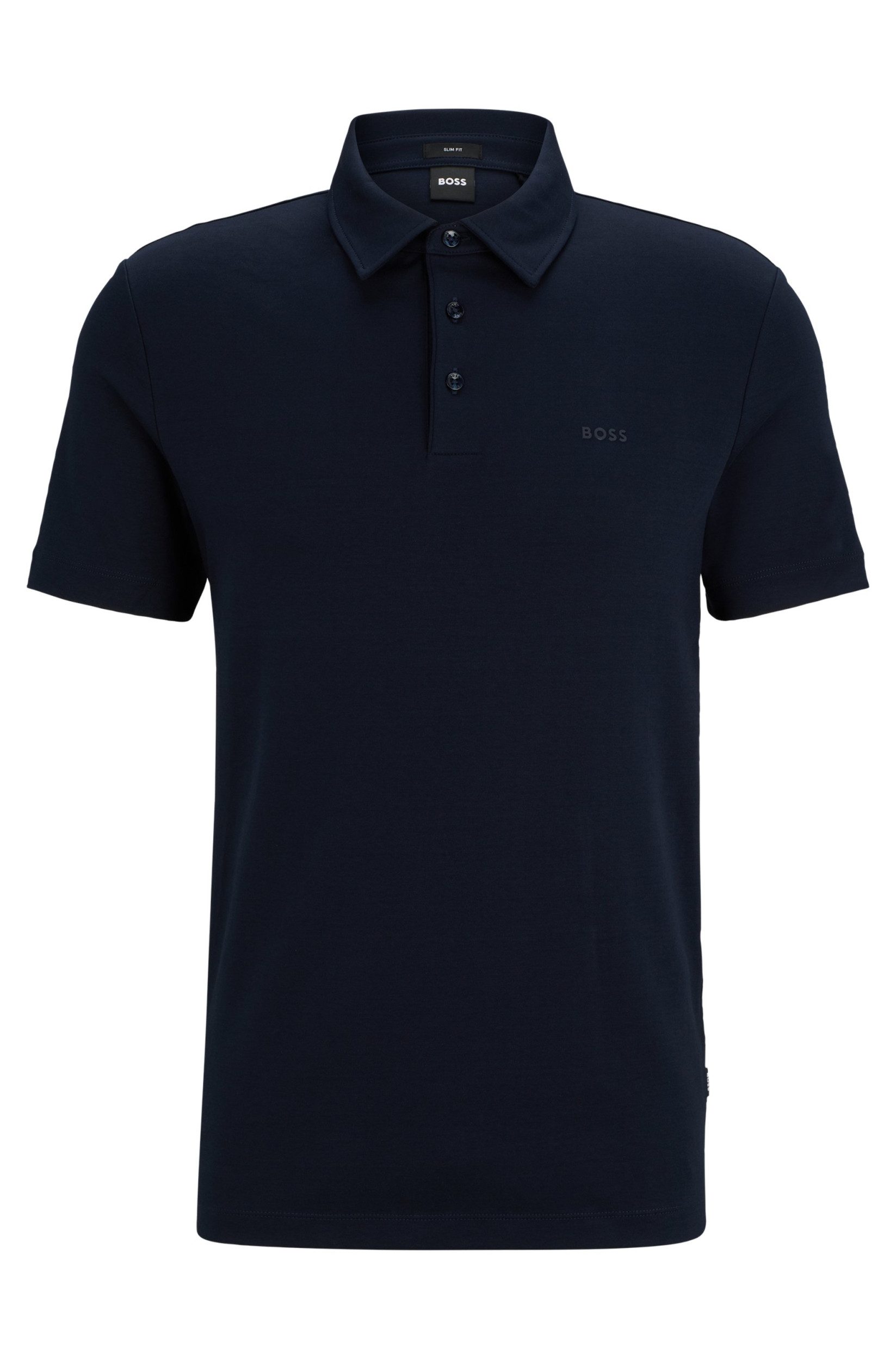 BOSS Poloshirt Slim-Fit Poloshirt mit gummiertem günstig online kaufen