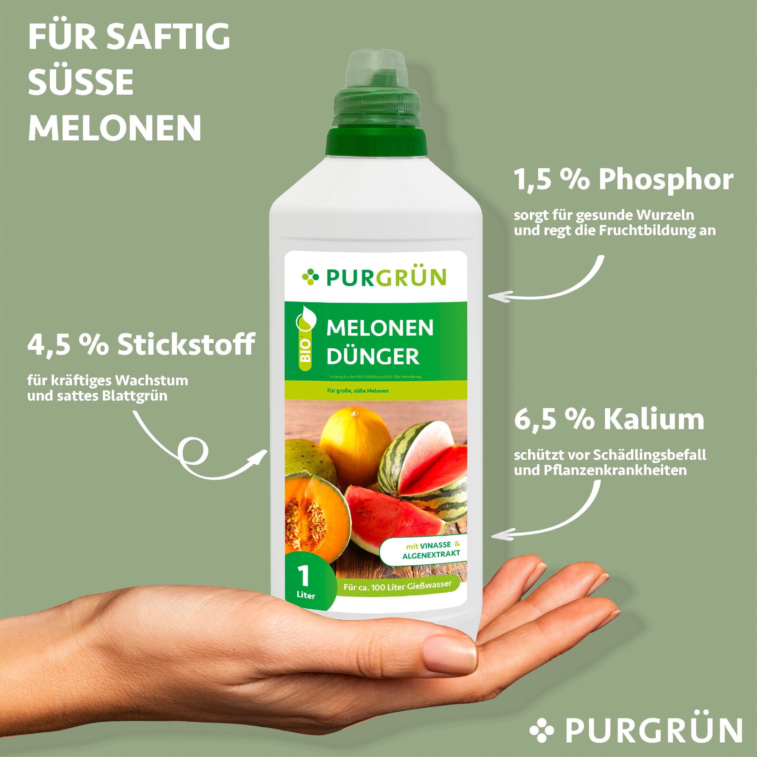 Purgrün Obstdünger Purgrün Bio Melonen Dünger, günstig online kaufen