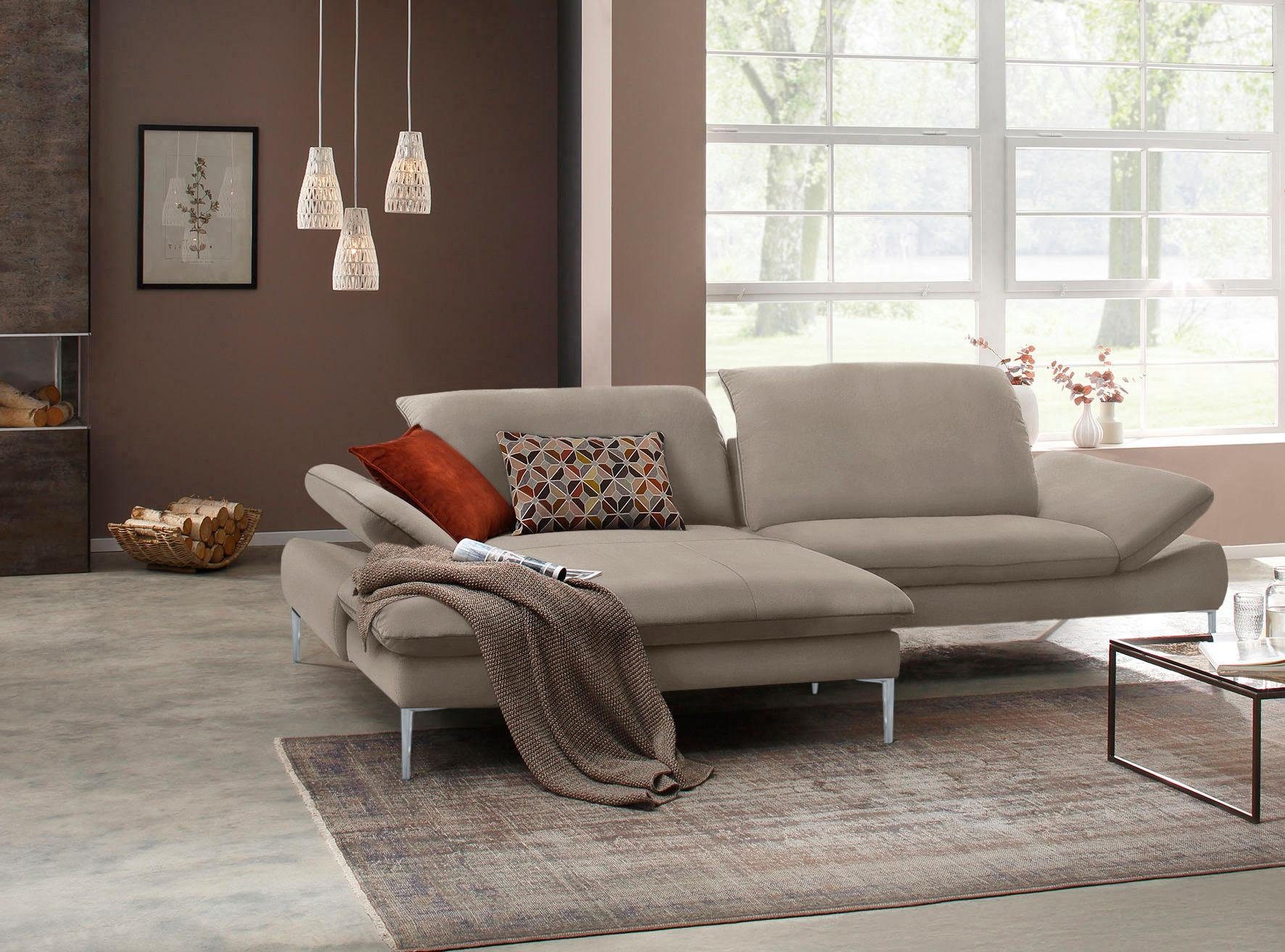 W.SCHILLIG Ecksofa enjoy&MORE, mit tollem Sitzkomfort, elegant und bequem, L-Form, mit Sitztiefenverstellung, Füße silber matt, Breite 294 cm. € 4.399,99