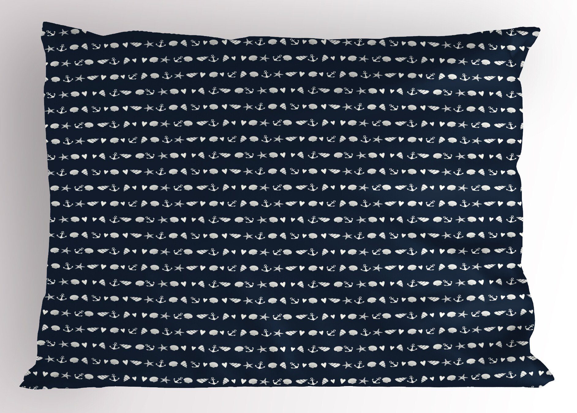 Horizontal Kissenbezüge Size (1 Dekorativer Kopfkissenbezug, Gedruckter maritim Standard Nautik Stück), Abakuhaus