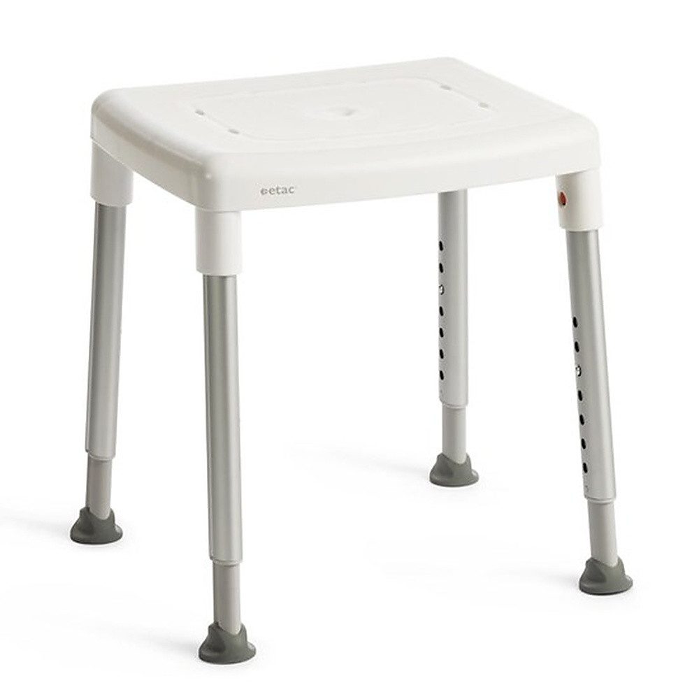 ETAC Duschhocker Etac Smart Duschhocker weiß höhenverstellbar bis 200 kg, belastbar bis 200 kg, höhenverstellbar, Belastbarkeit 200 kg, rutschhemmend