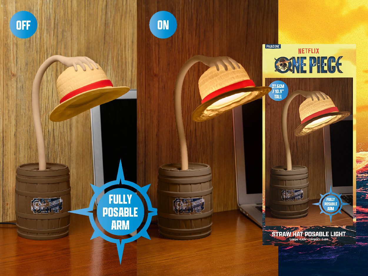 Paladone Dekolicht One-Piece Strohhut-Schreibtischlampe, LED fest integrier günstig online kaufen