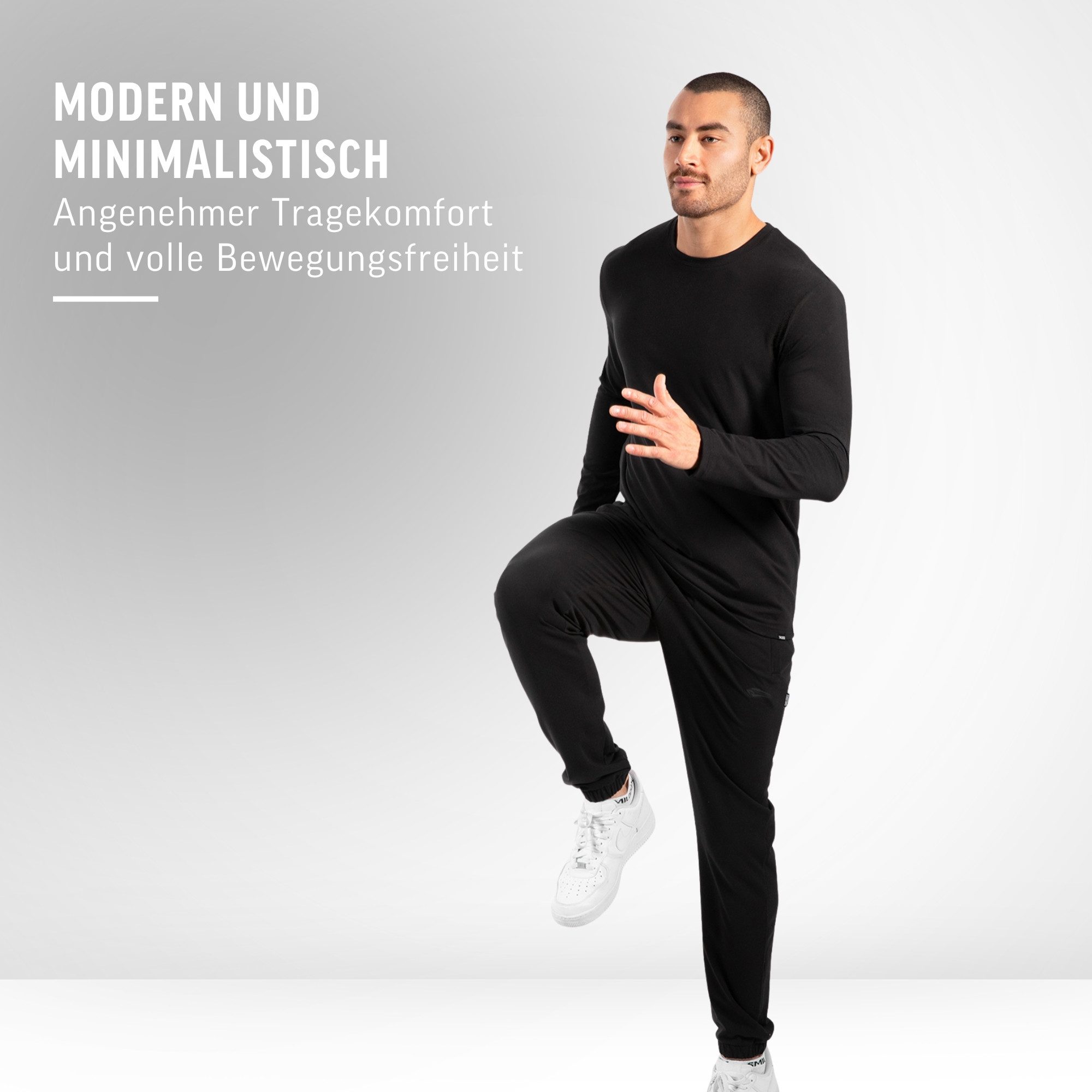 Smilodox Longsleeve Xion, Atmungsaktives Shirt 3D Rubber Print, Hoher Bewegungsfreiheit Minimalistisches Design Langarm Oberteil Sport Freizeit Training