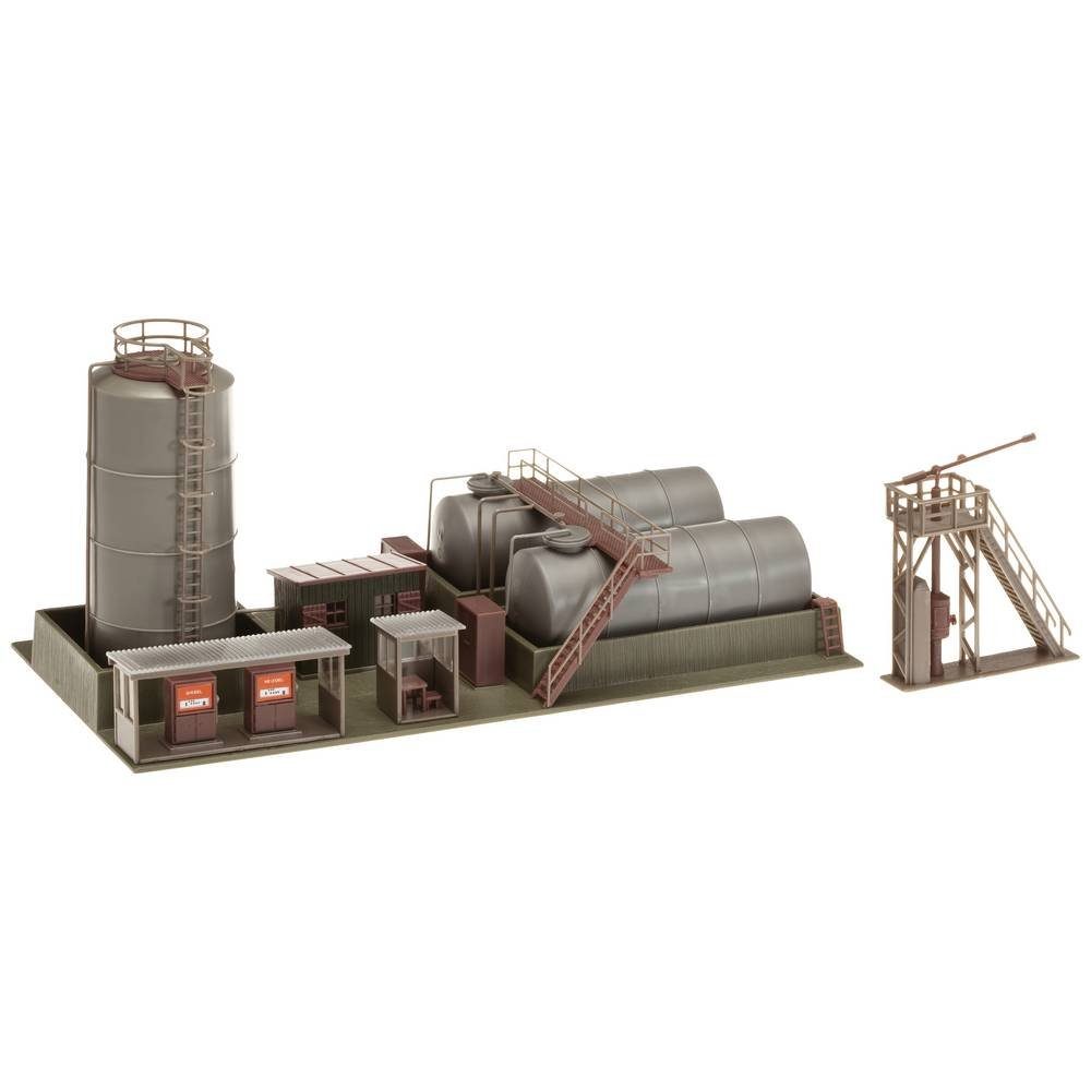 Modelleisenbahn-Gebäude H0 Öllager mit Dieseltankstelle