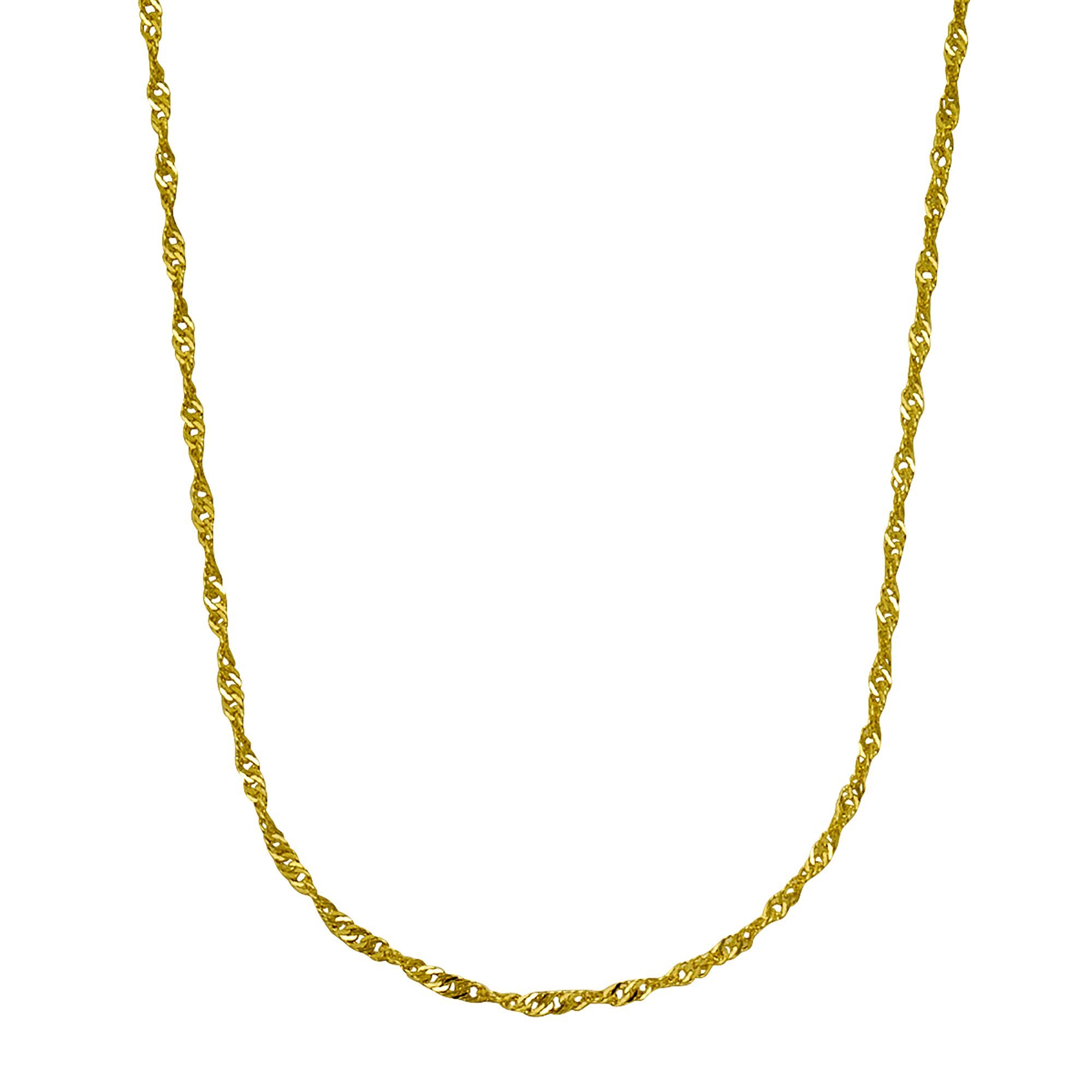 Frühlings-/Sommerschlussverkauf Fascination by Collierkettchen 43cm Ellen 375 K. Gold Singapurkette