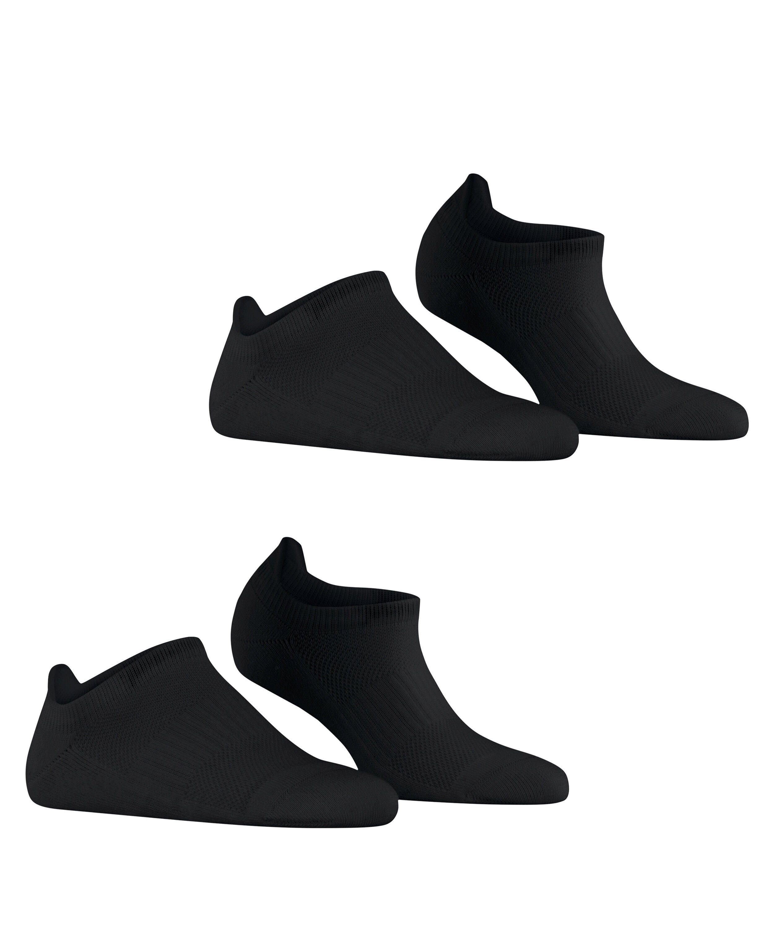 Sneakersocken Active (2-Paar) Basic 2-Pack black aus Esprit Biobaumwolle (3000)