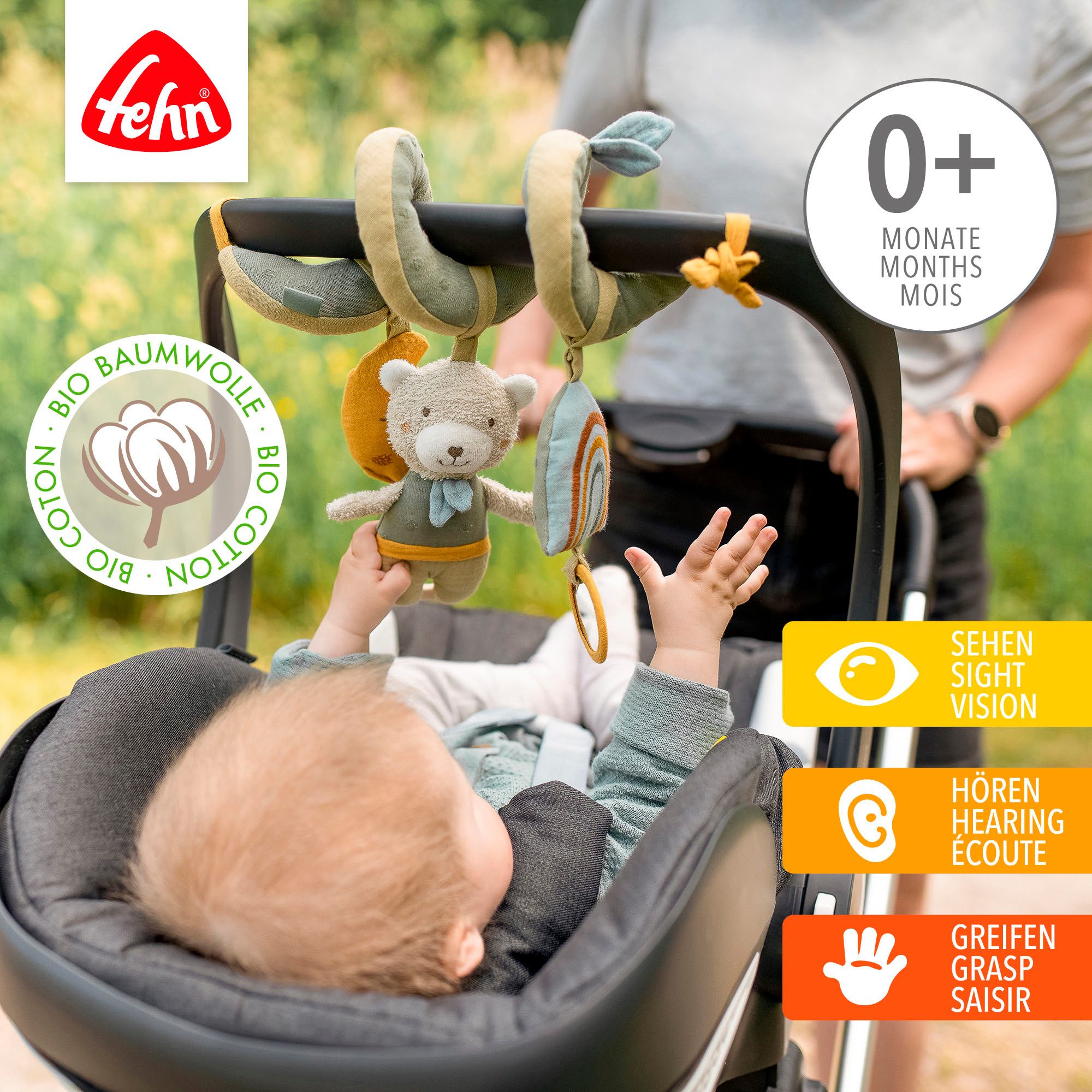 Fehn Greifspielzeug fehnNATUR, Activity-Spirale Bär günstig online kaufen