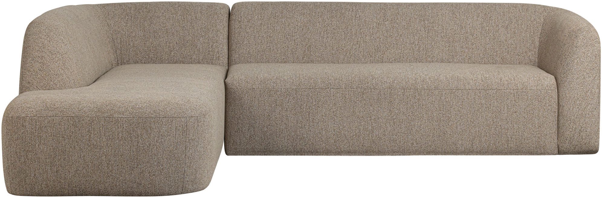 WOOOD Ecksofa Sloping, gepolstert mit gewebter Chenille, frei im Raum stellbar, Breite 274 cm
