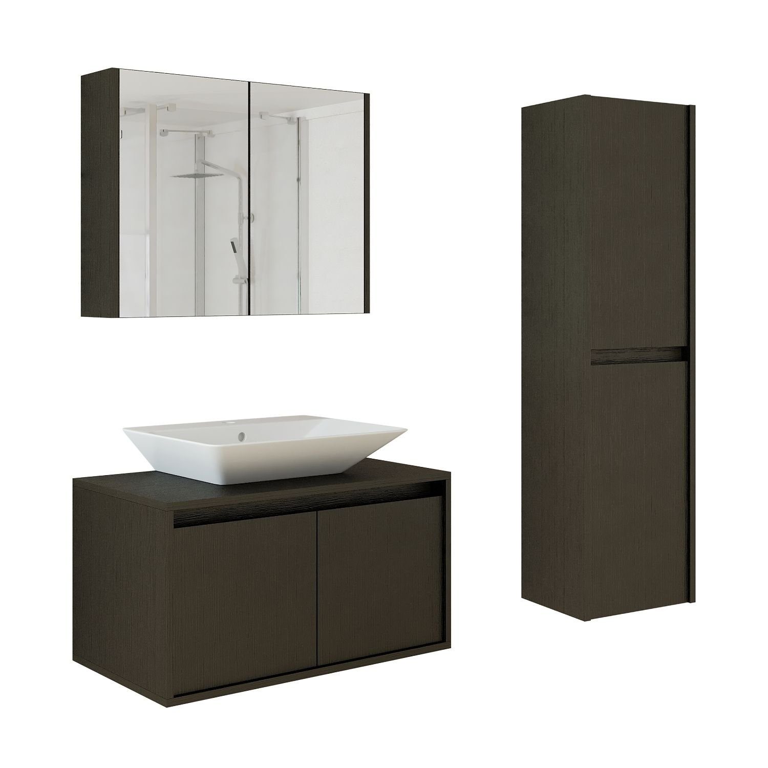 Roomart Badmöbel-Set, (Badmöbel Set ATLANTIC 85 günstig online kaufen