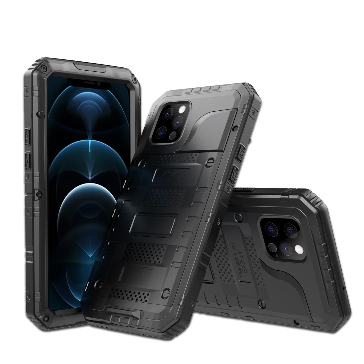Cadorabo Handyhülle für Apple iPhone 12 PRO Hülle Apple iPhone 12 PRO, Hülle - Schutzhülle - Robuster 360° Rundumschutz mit Displayschutz