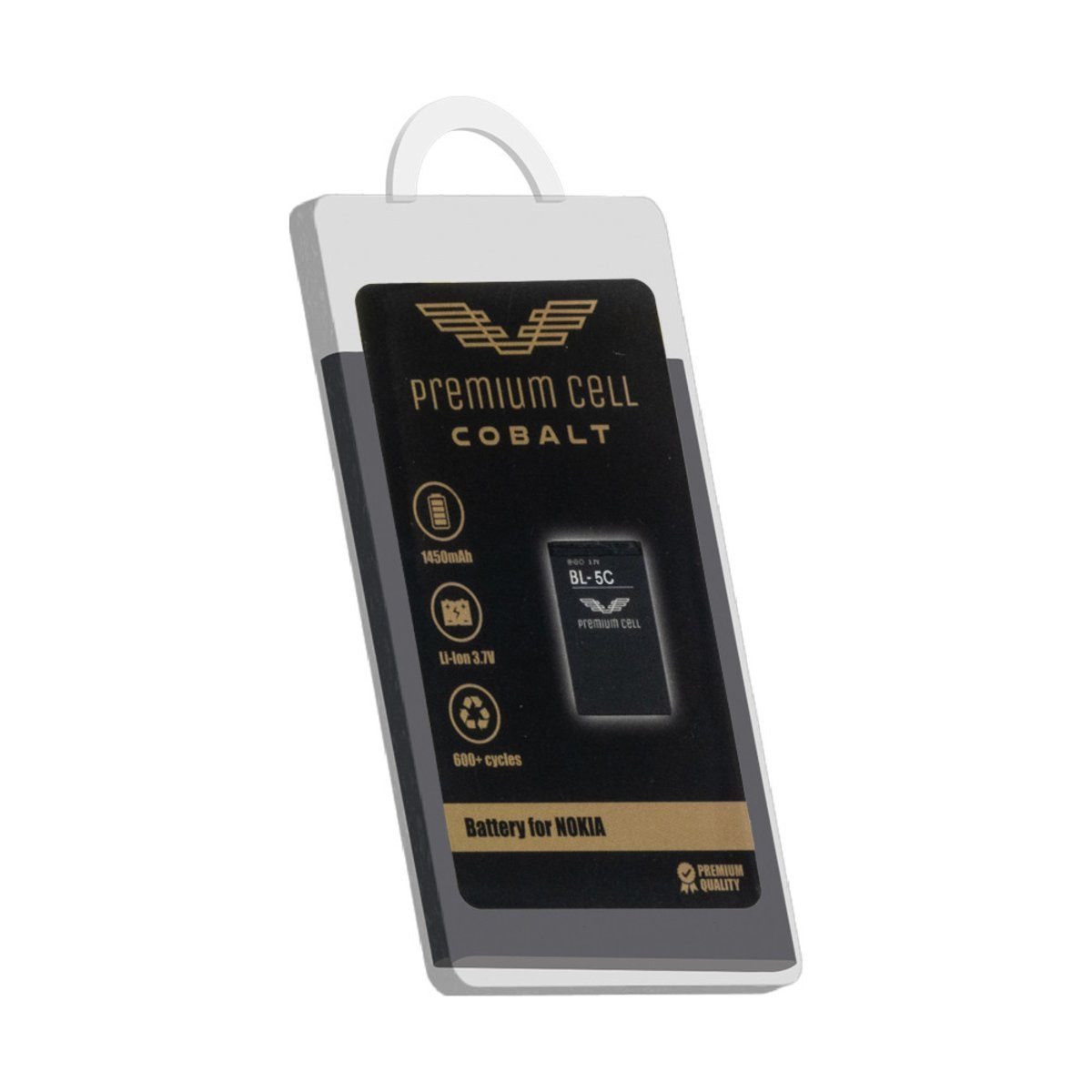 Wisam Premium Zellbatterie für Nokia BL-5C 3.1A Cobalt 600+ Zyklen IP-BL5C Verlängerungskabel