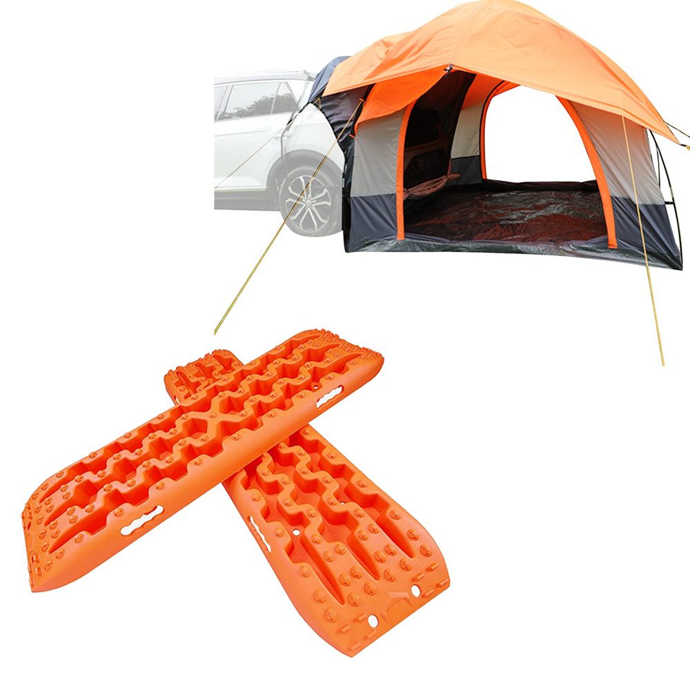 Vanit Bikerzelt Heckzelt Auto 1-2 Personen ME64 orange + Anfahrhilfe Berge Boards Sand