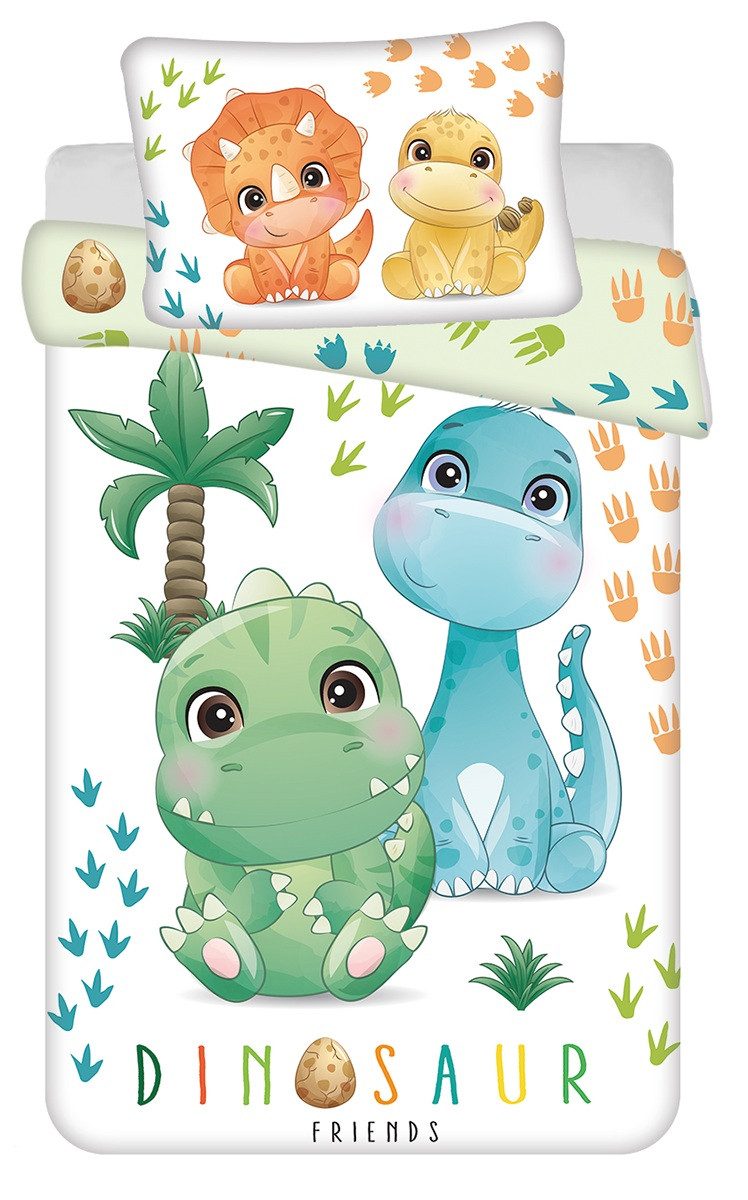 Jerry Fabrics Kinderbettwäsche Babybettwäsche Dinosaurier Palme Cartoon 100 günstig online kaufen
