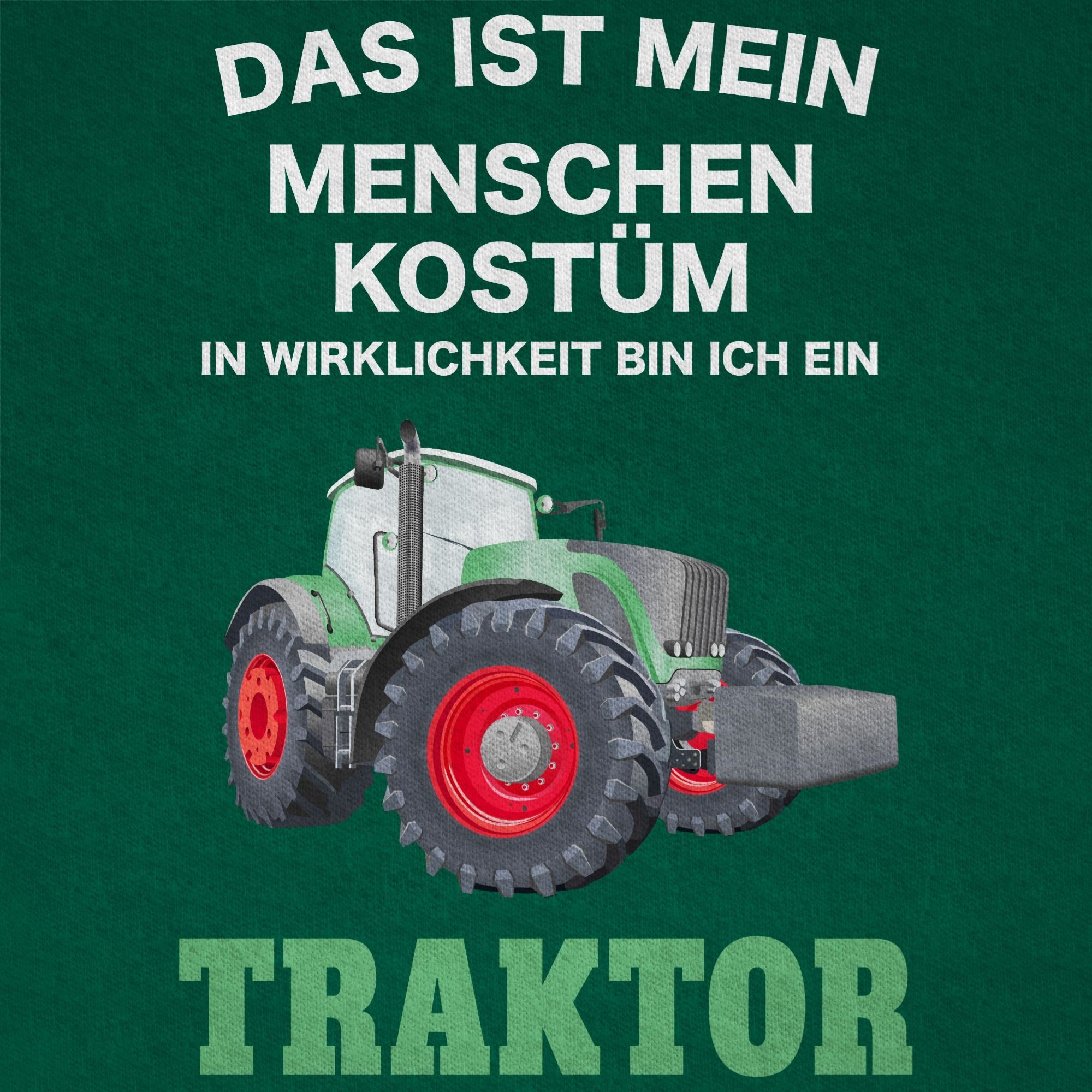 Shirtracer T-Shirt Das ist mein Menschen Kostüm in echt bin ich ein Traktor I Trecker I T (1-tlg) Karneval & Fasching