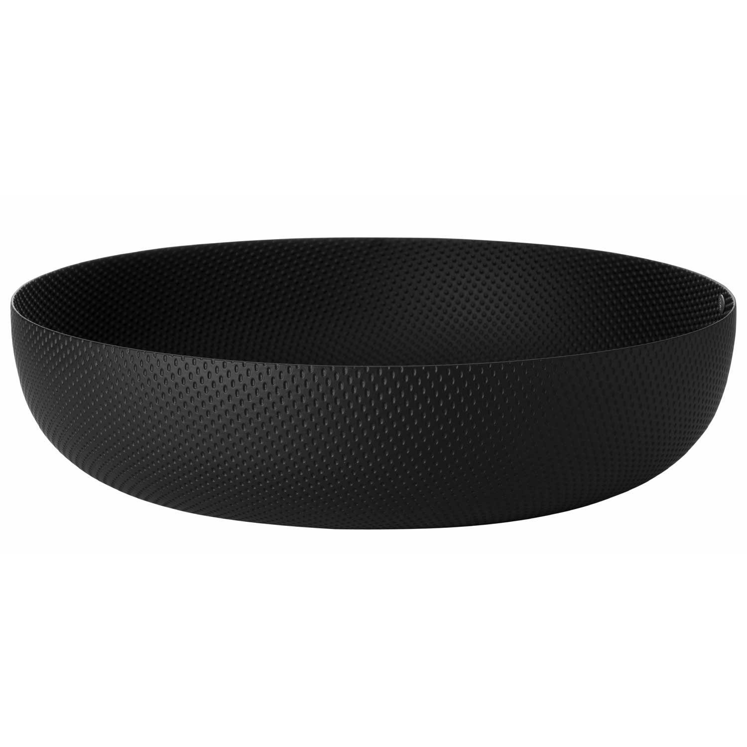 Alessi Dipschale Schale schwarz 29 cm Jasper Morrison, Stahl