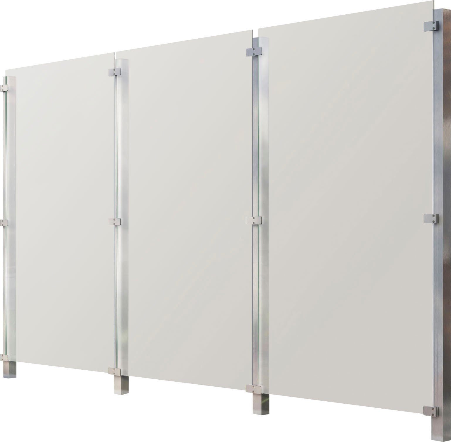 STAKET PRO Zaun, (Set), Glaszaun, Gesamtlänge: 3,32 m, 4 Pfosten