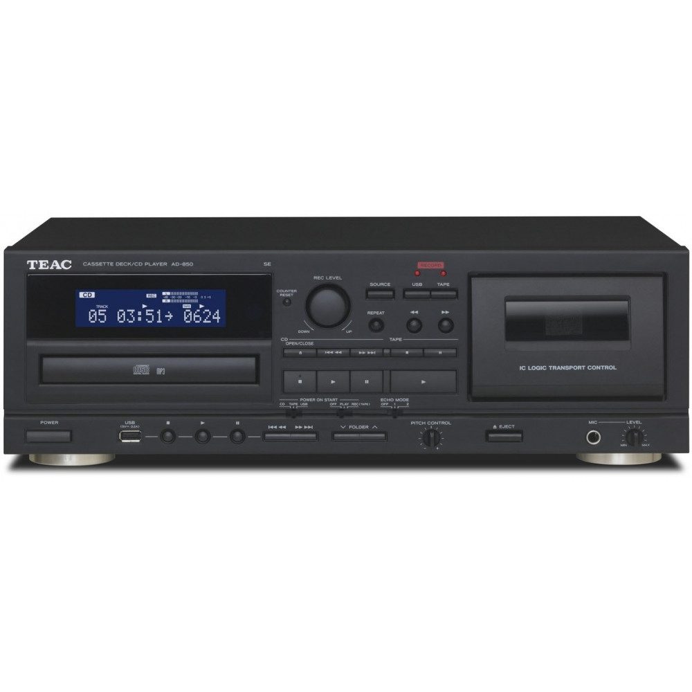 TEAC Teac AD-850-SE CD/Kassetten-Kombi - Audioplayer Kompaktanlage (CD- und Kassetten-Spieler, USB-Aufnahme und Wiedergabe, CD- und Kassetten-Spieler mit USB-Aufnahme und Wiedergabe)