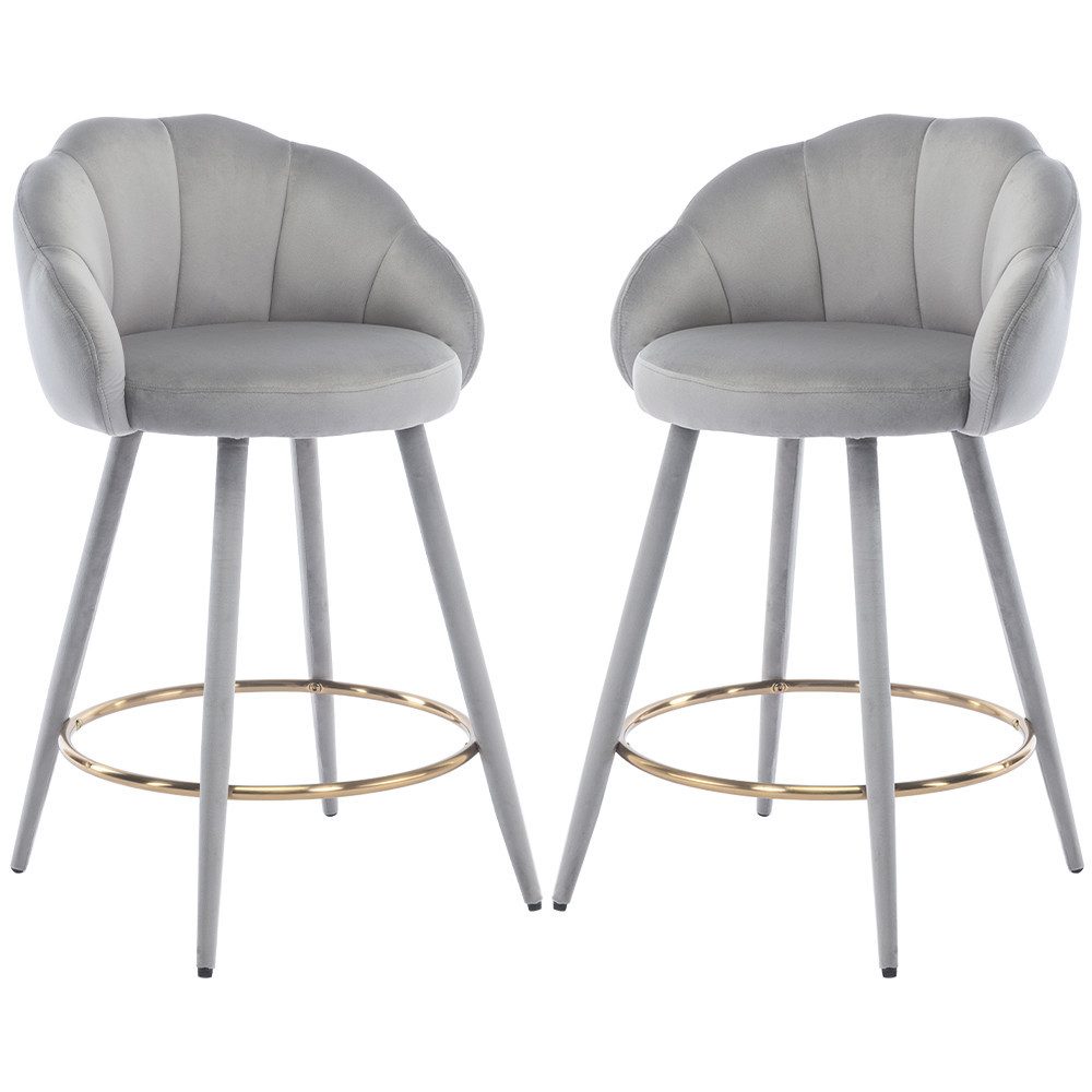 WAHSON OFFICE CHAIRS Barhocker Samt Bistrohocker günstig online kaufen