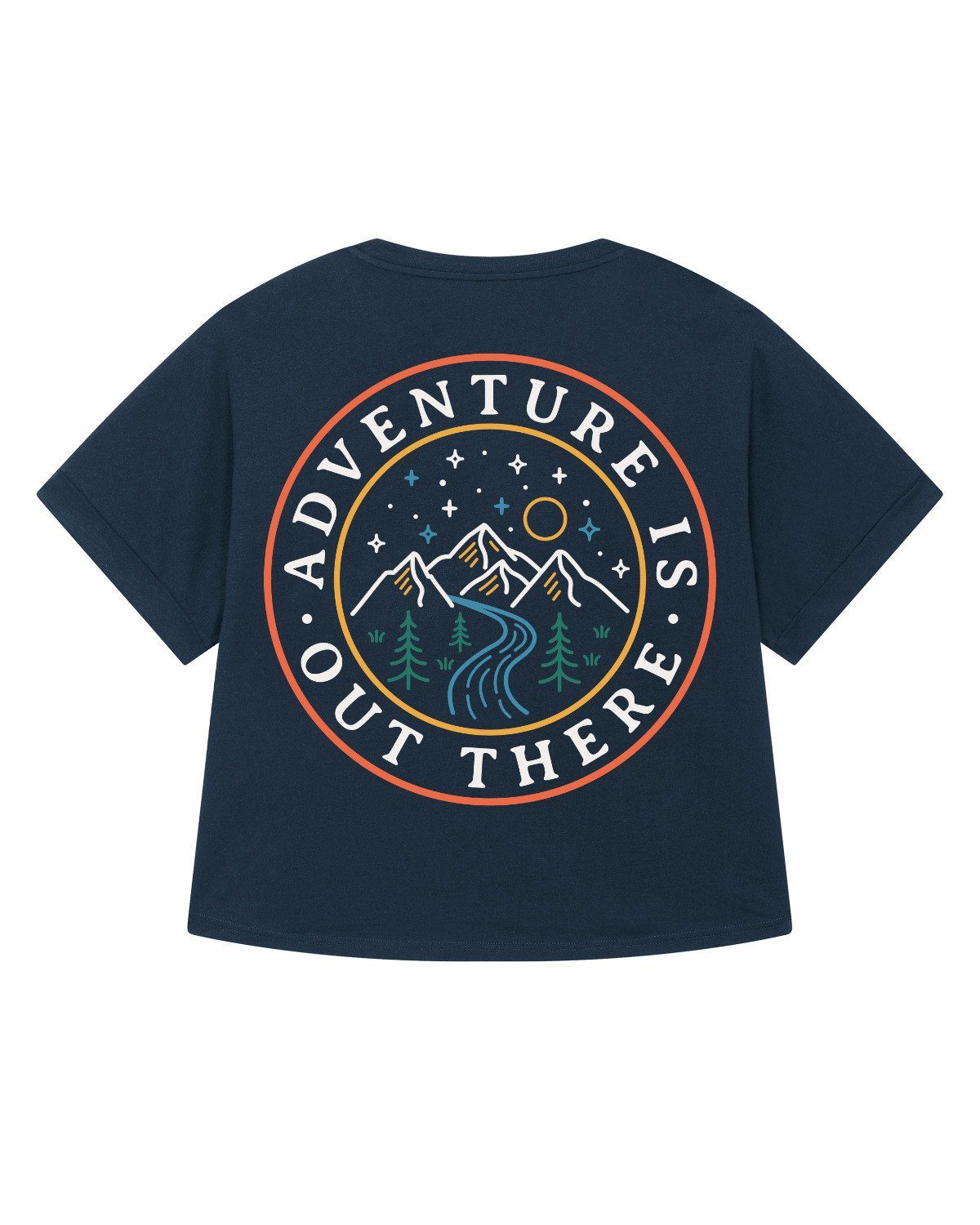 there out Print-Shirt Apparel wat? is Adventure (1-tlg) dunkelblau
