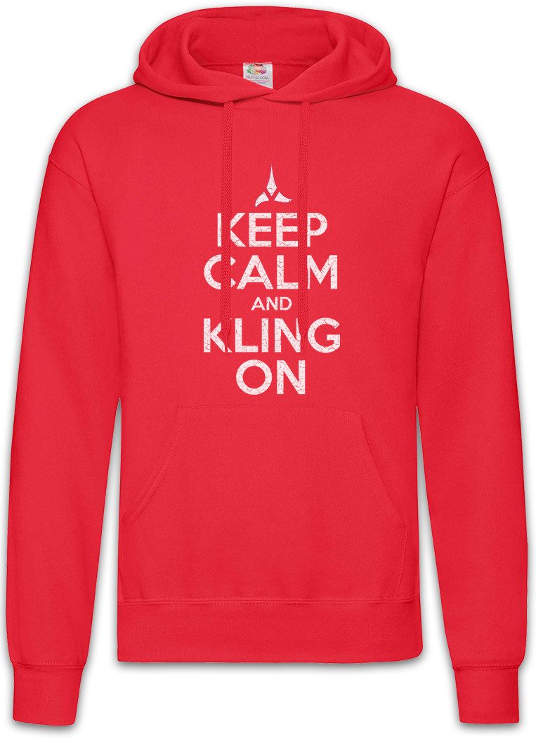 Hoodie Keep Calm And Kling On Herren Hoodie Star Fun Enterprise Trek Space