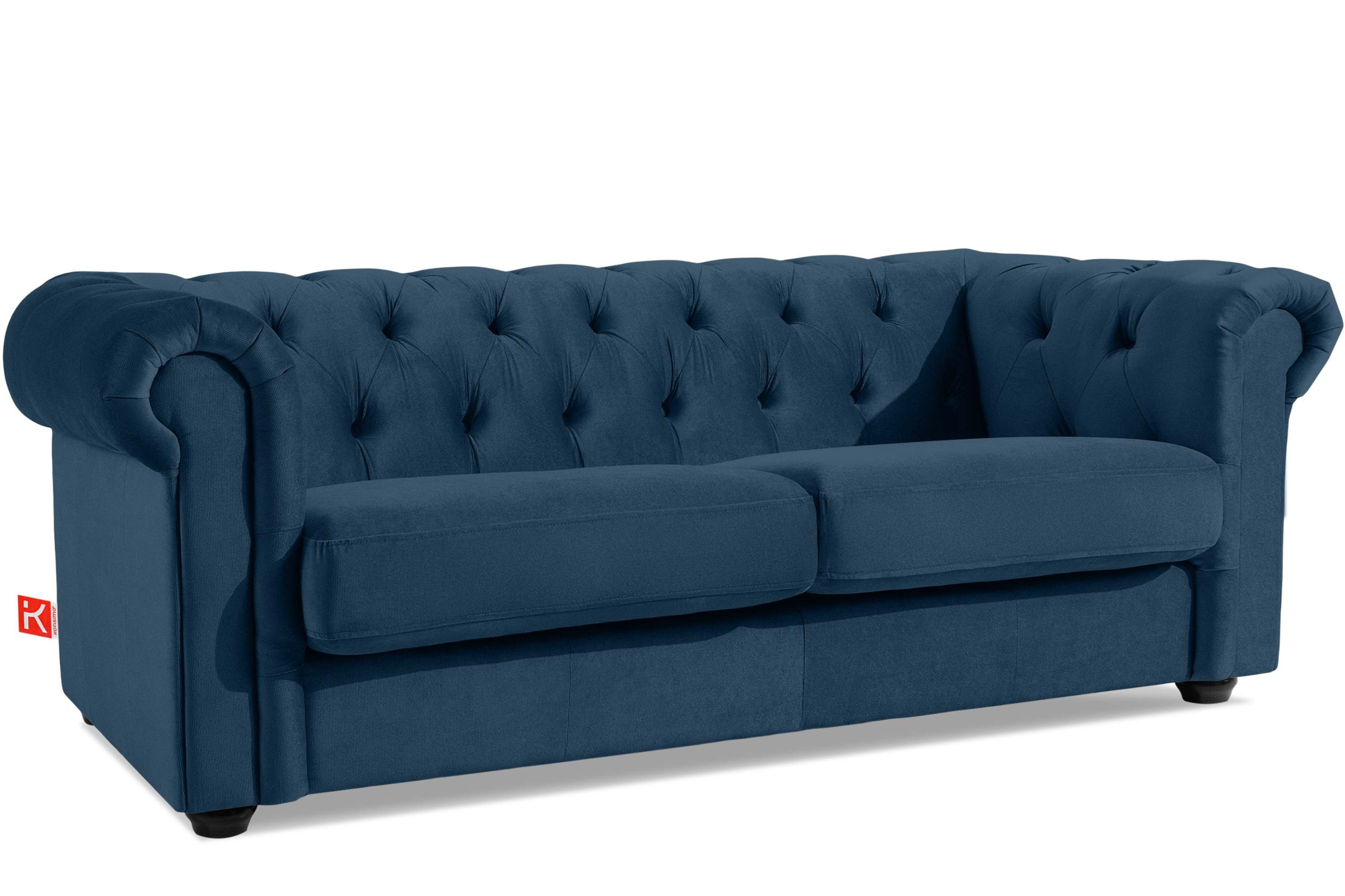 KONSIMO® Chesterfield-Sofa GRAVO 3-Sitzer Sofa, Einzelsofa, hergestellt in der EU, handgefertigte Steppung, elegante Armlehnen, Sitzkissen