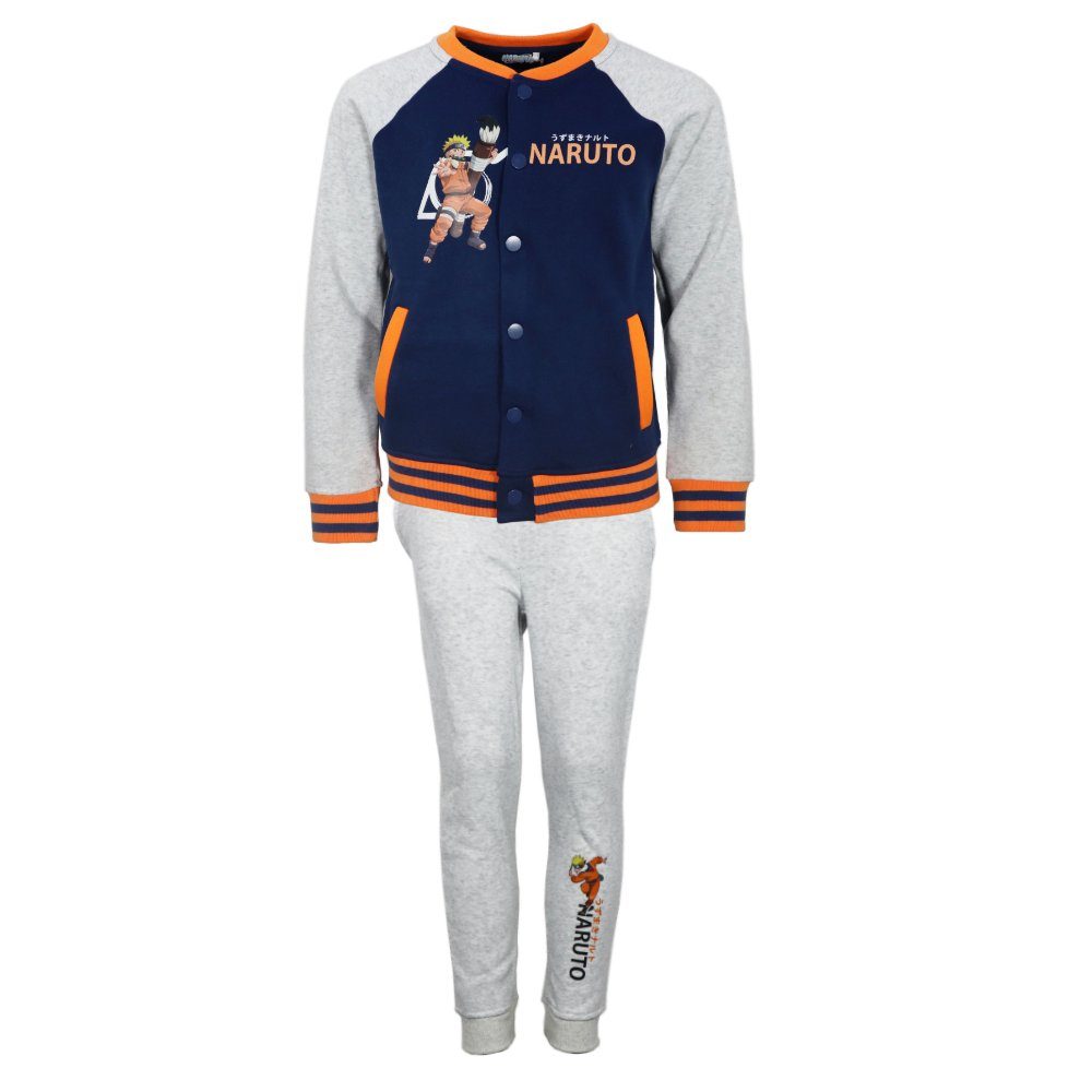 Naruto Jogginganzug Naruto Sweater 98 Jacke, Joggingset 128 Gr. Baseball Shippuden Hose Sporthose bis